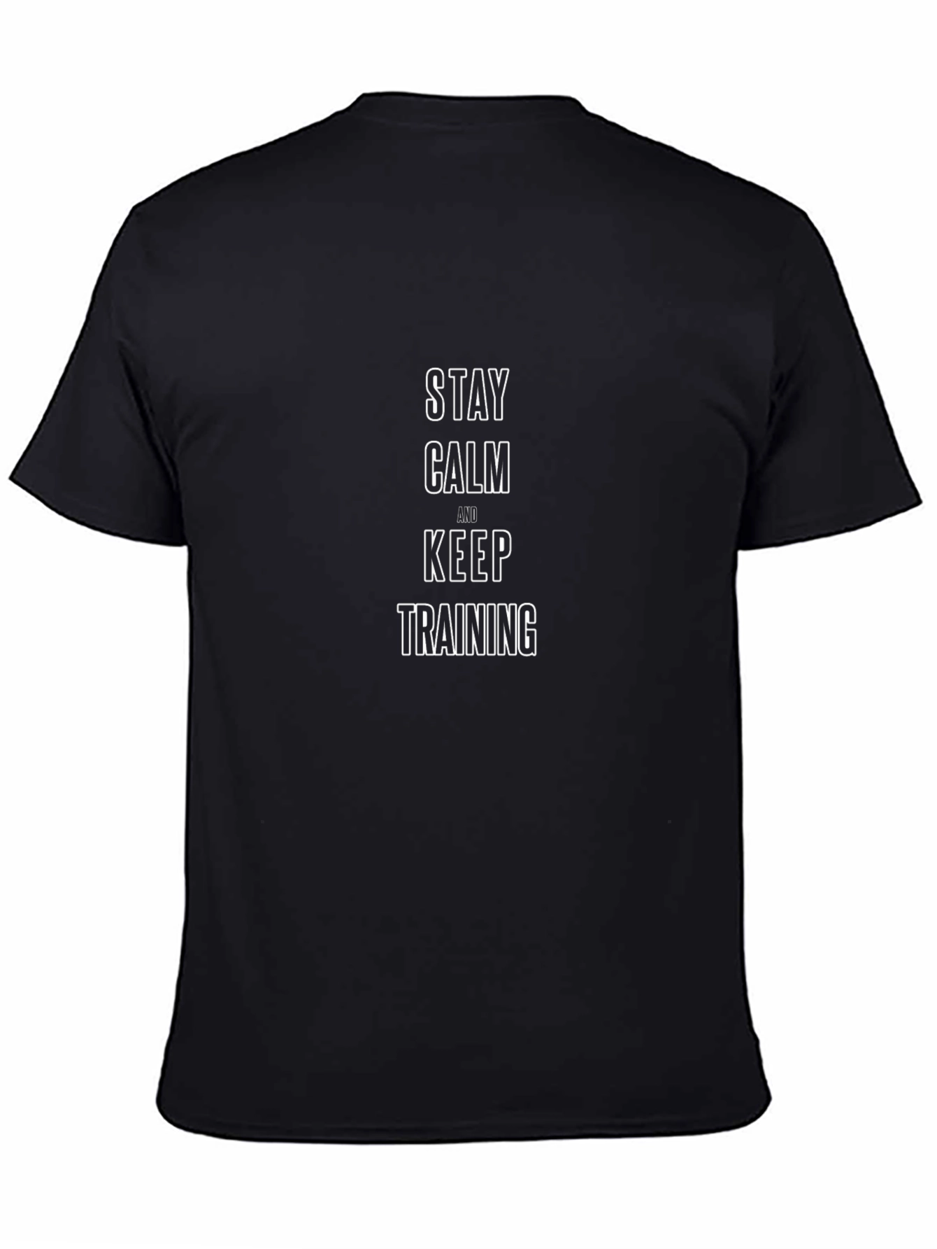 Stay Calm & Keep Training Graphic Tee - Black