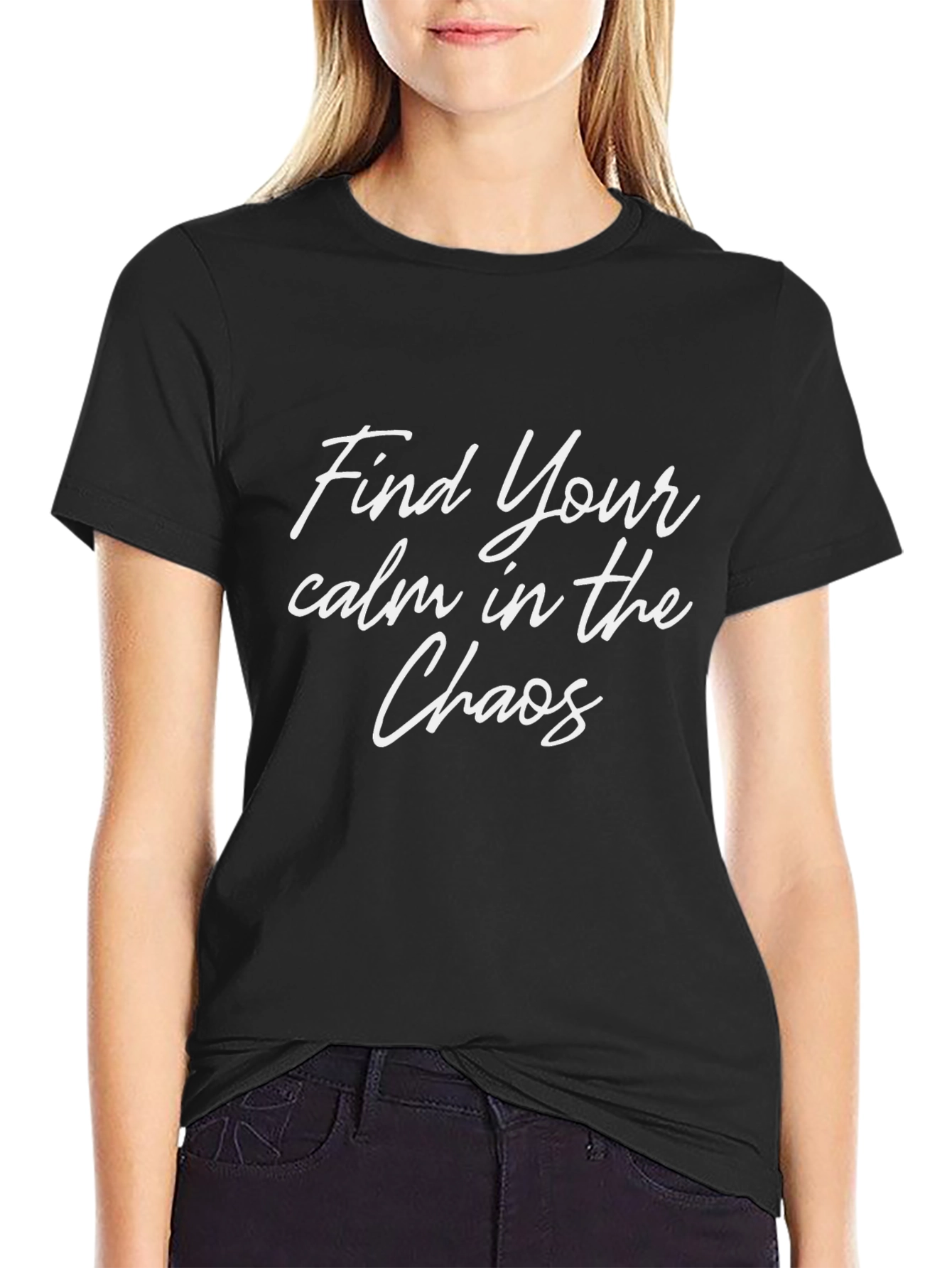 Calm in Chaos Graphic T-Shirt - Trendy Mens Tee