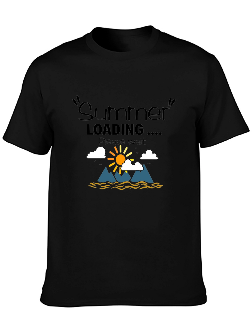 Summer Loading Graphic T-Shirt - Black