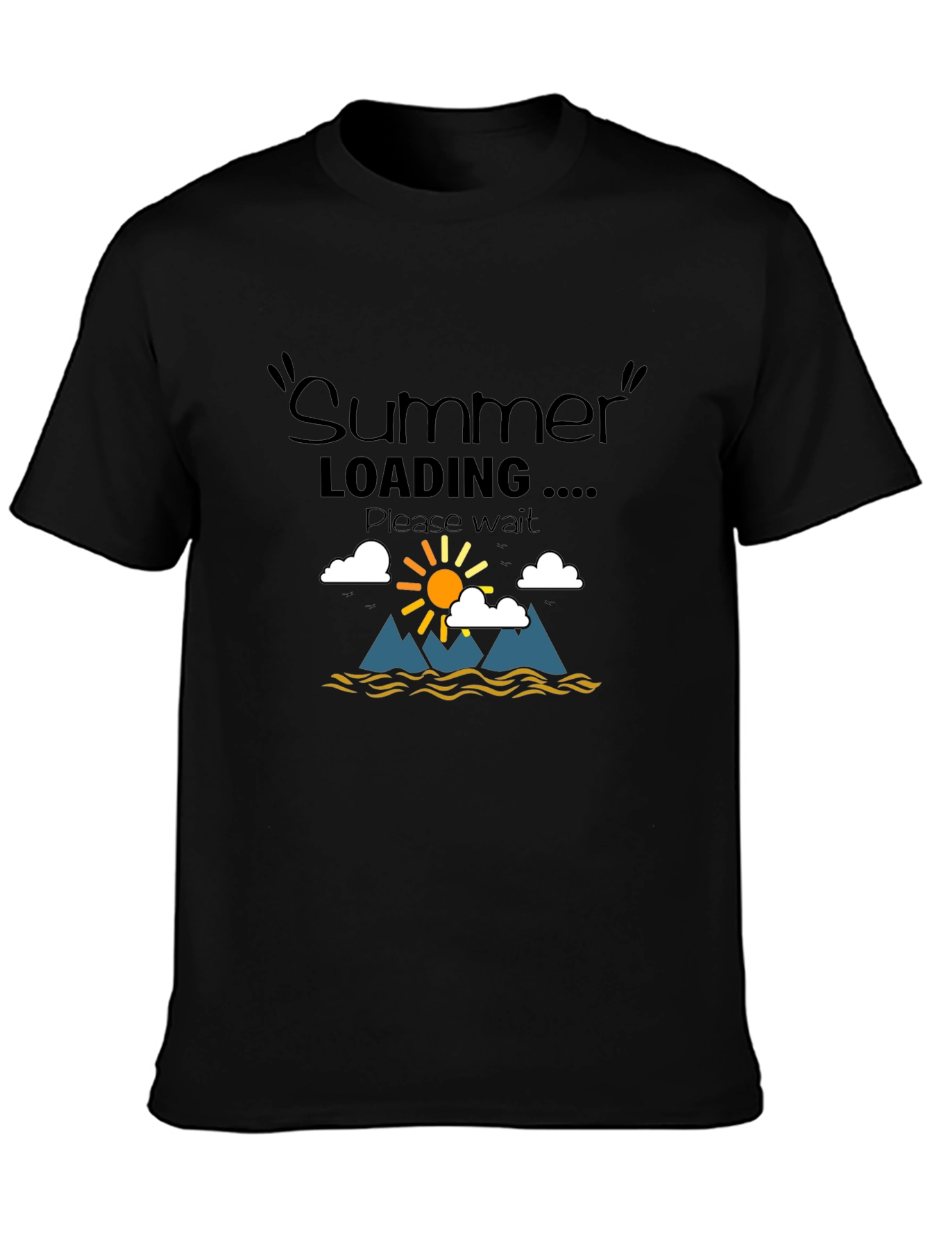 Summer Loading Graphic T-Shirt - Black