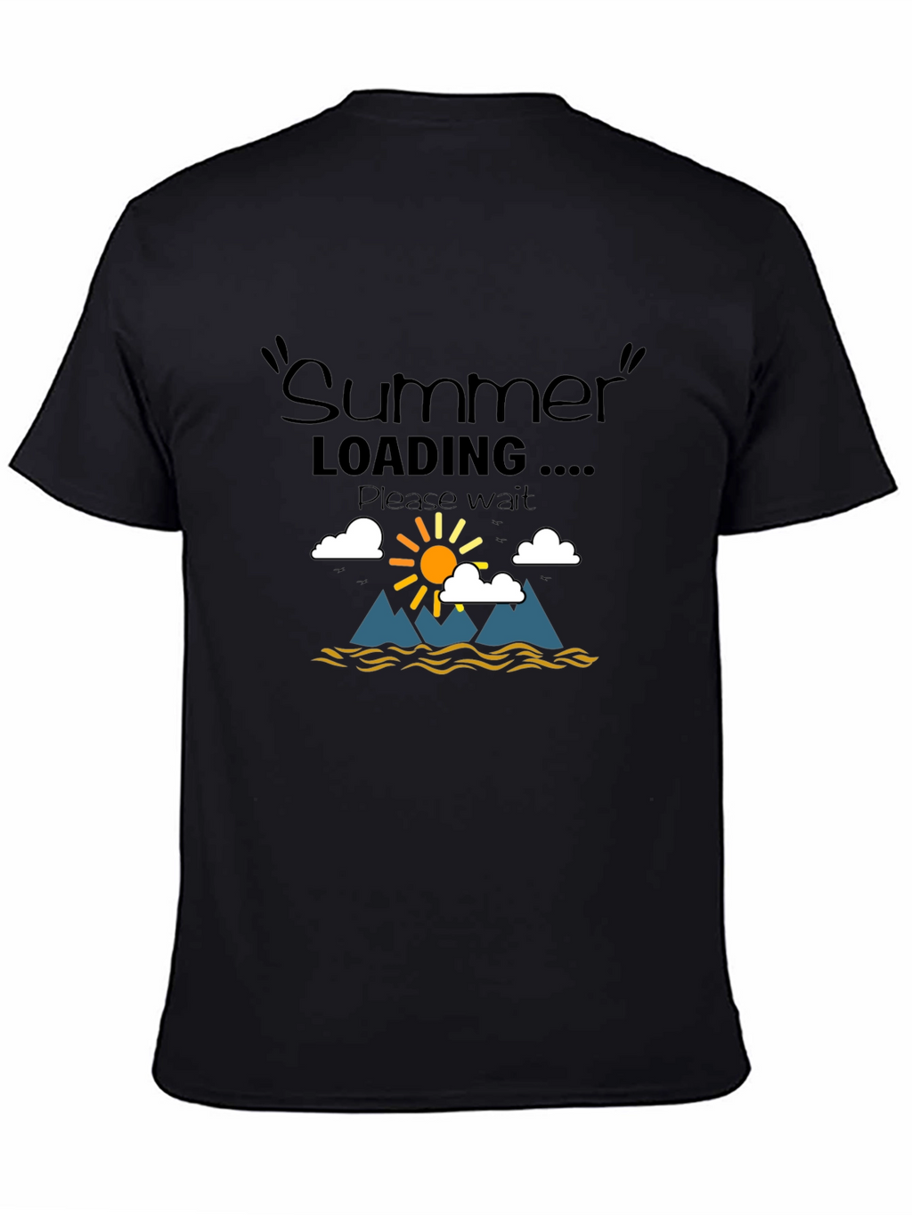 Summer Loading Graphic T-Shirt - Black