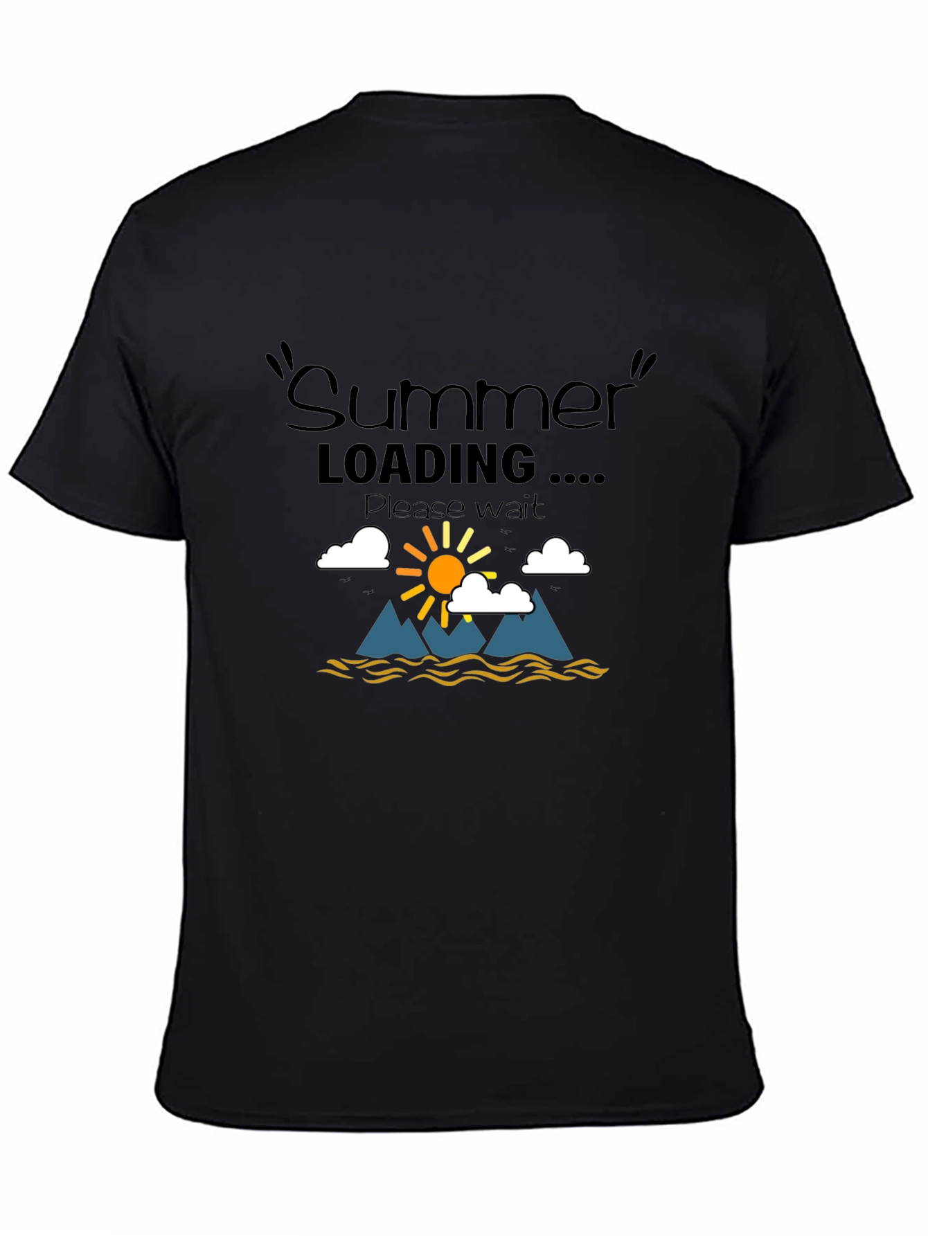 Summer Loading Graphic T-Shirt - Black