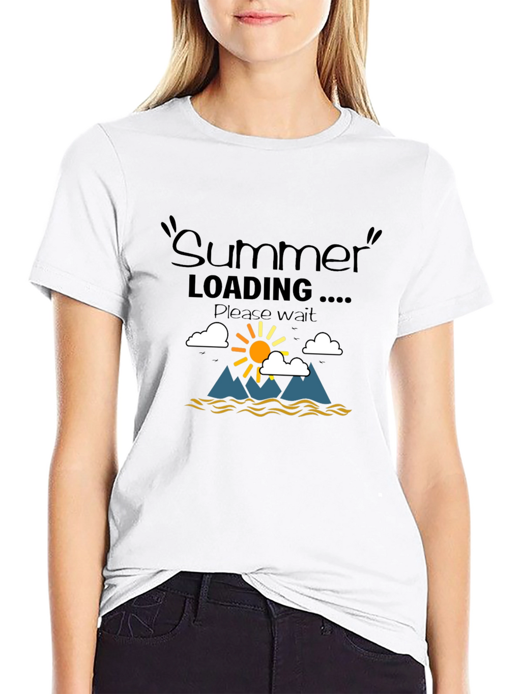 Summer Loading Graphic T-Shirt - Black