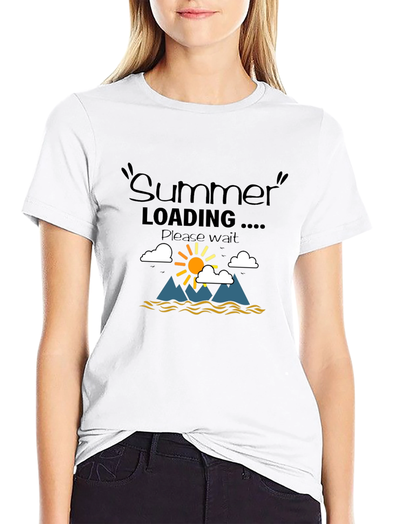 Summer Loading Graphic T-Shirt - Black