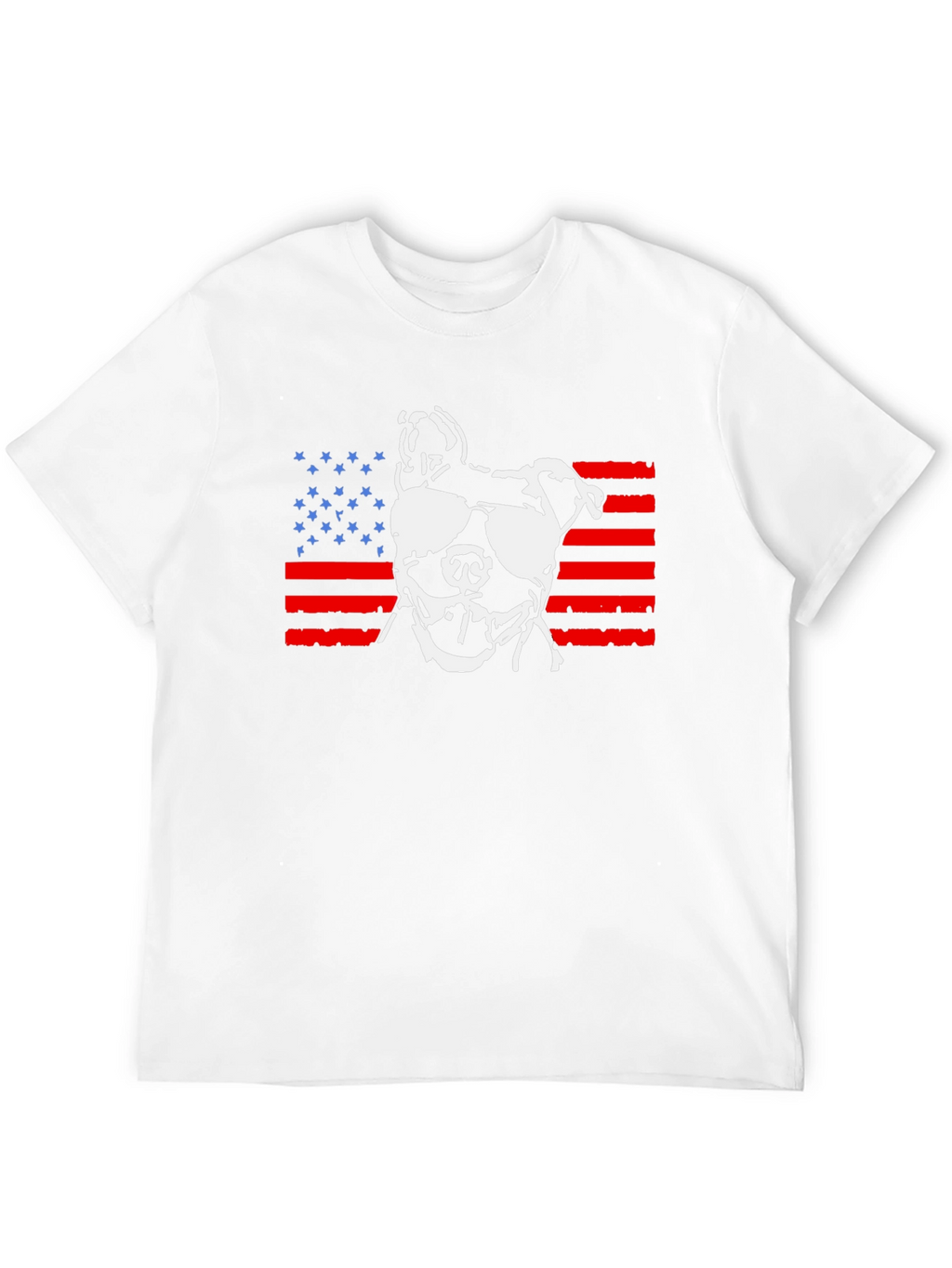 Patriotic Pitbull T-Shirt – American Flag Dog Graphic Tee