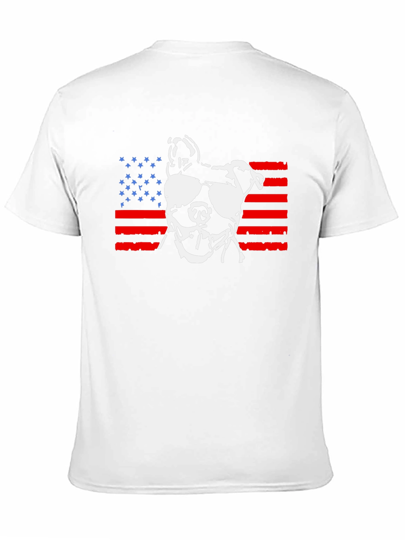 Patriotic Pitbull T-Shirt – American Flag Dog Graphic Tee