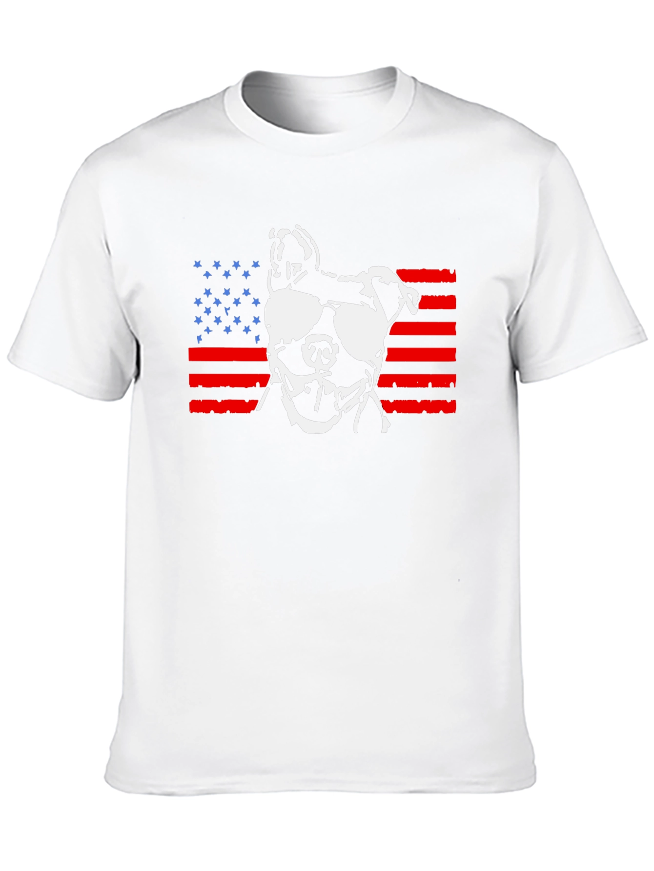 Patriotic Pitbull T-Shirt – American Flag Dog Graphic Tee