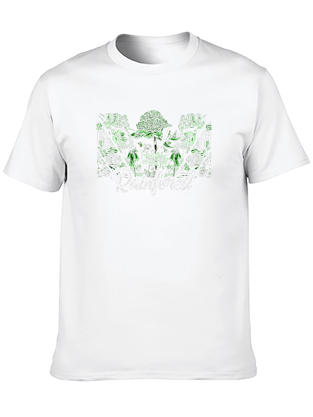 Rainforest Floral Black T-Shirt