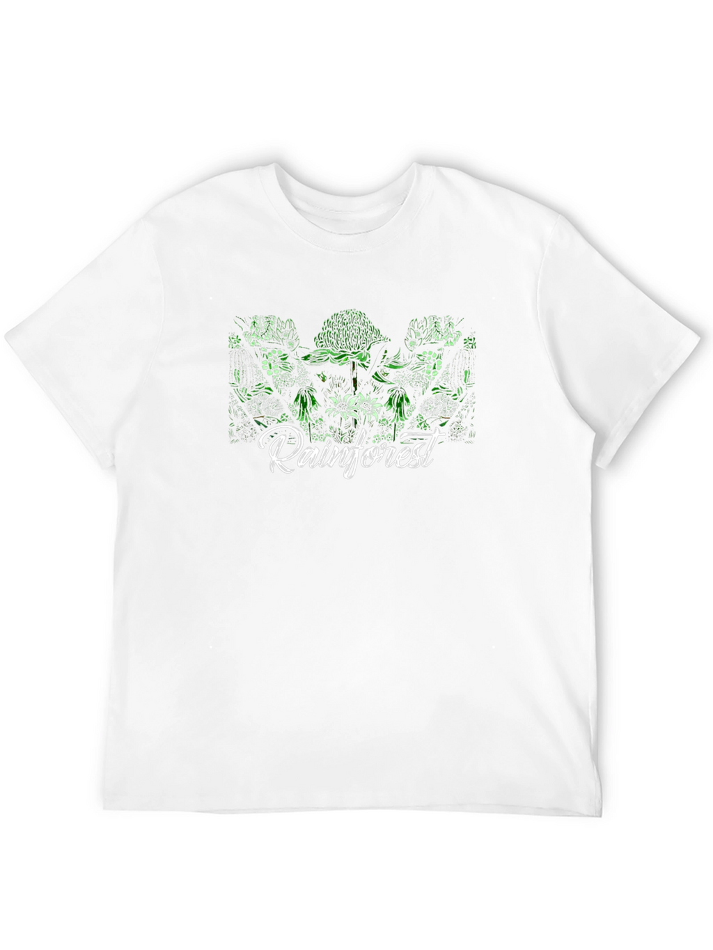 Rainforest Floral Black T-Shirt