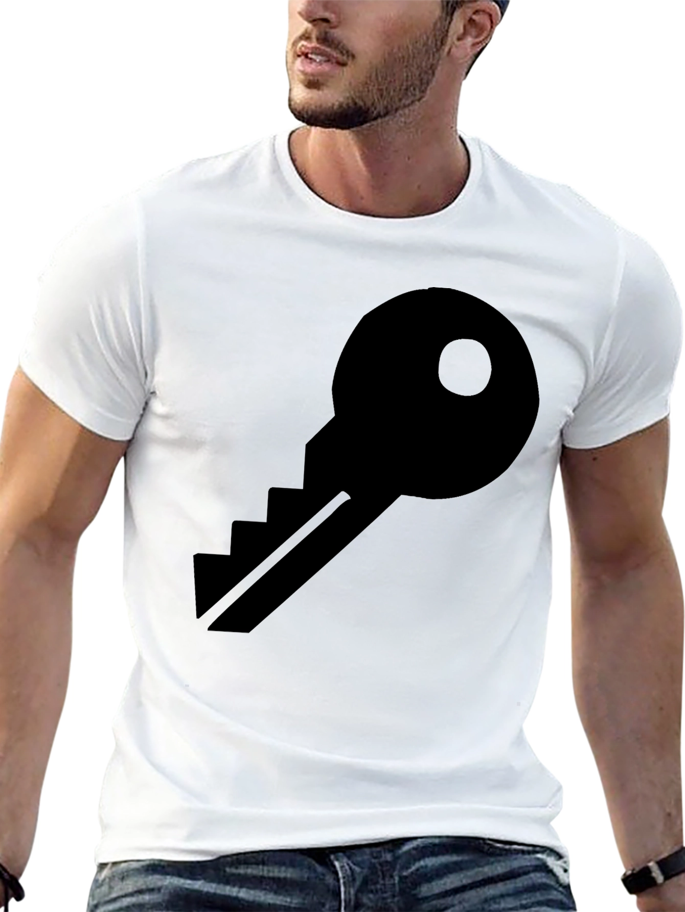 Key Graphic Black T-Shirt - Unisex Style