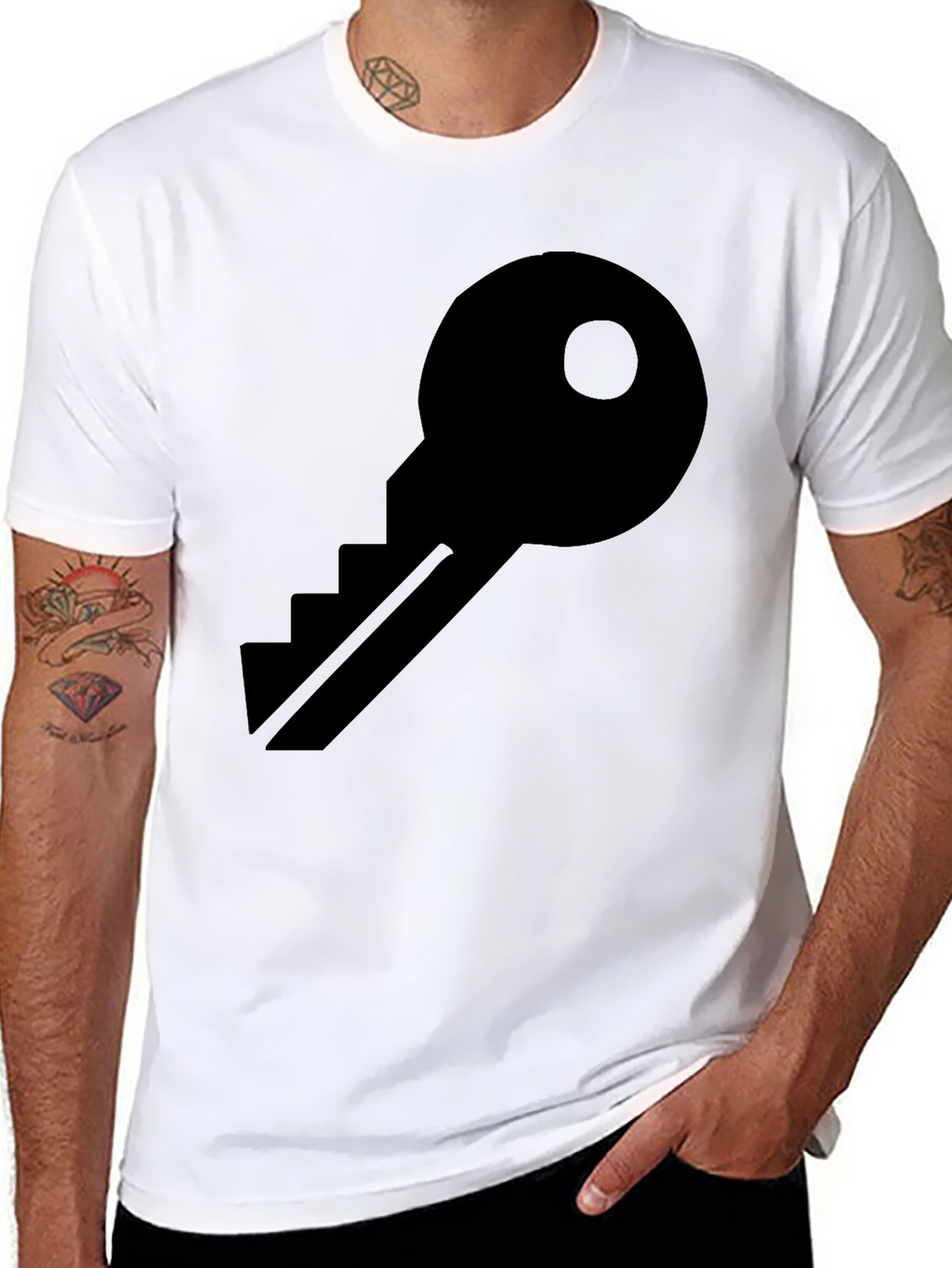 Key Graphic Black T-Shirt - Unisex Style