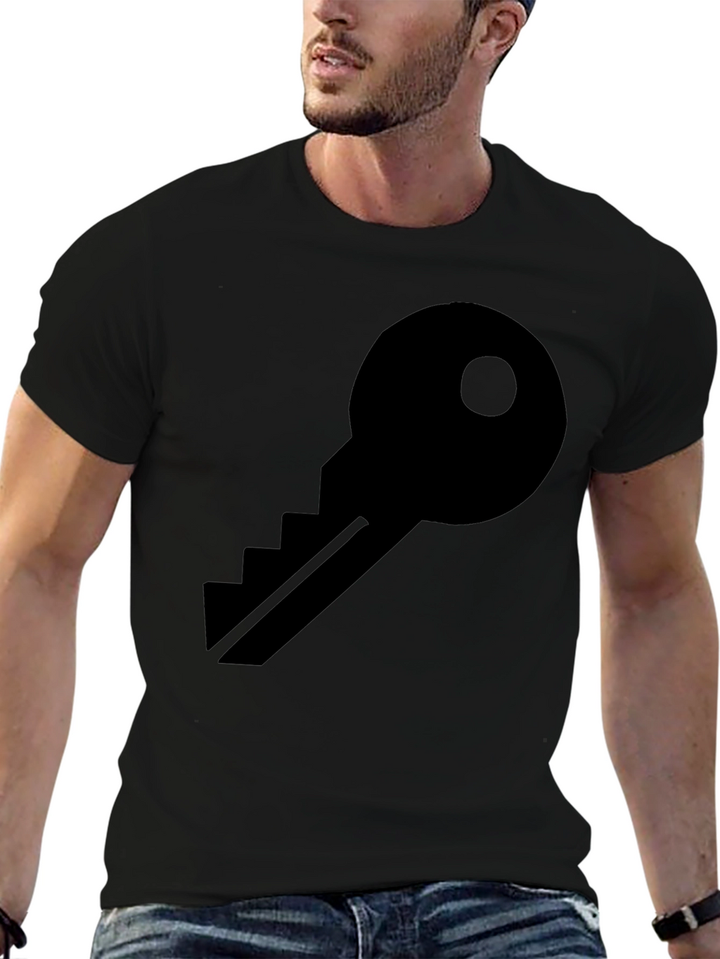 Key Graphic Black T-Shirt - Unisex Style