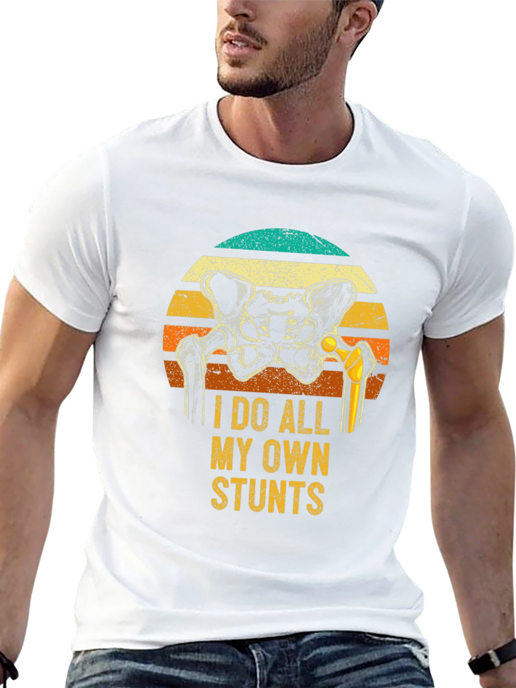 I Do All My Own Stunts Hip Replacement T-Shirt