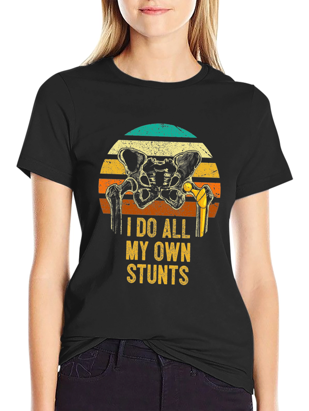 I Do All My Own Stunts Hip Replacement T-Shirt
