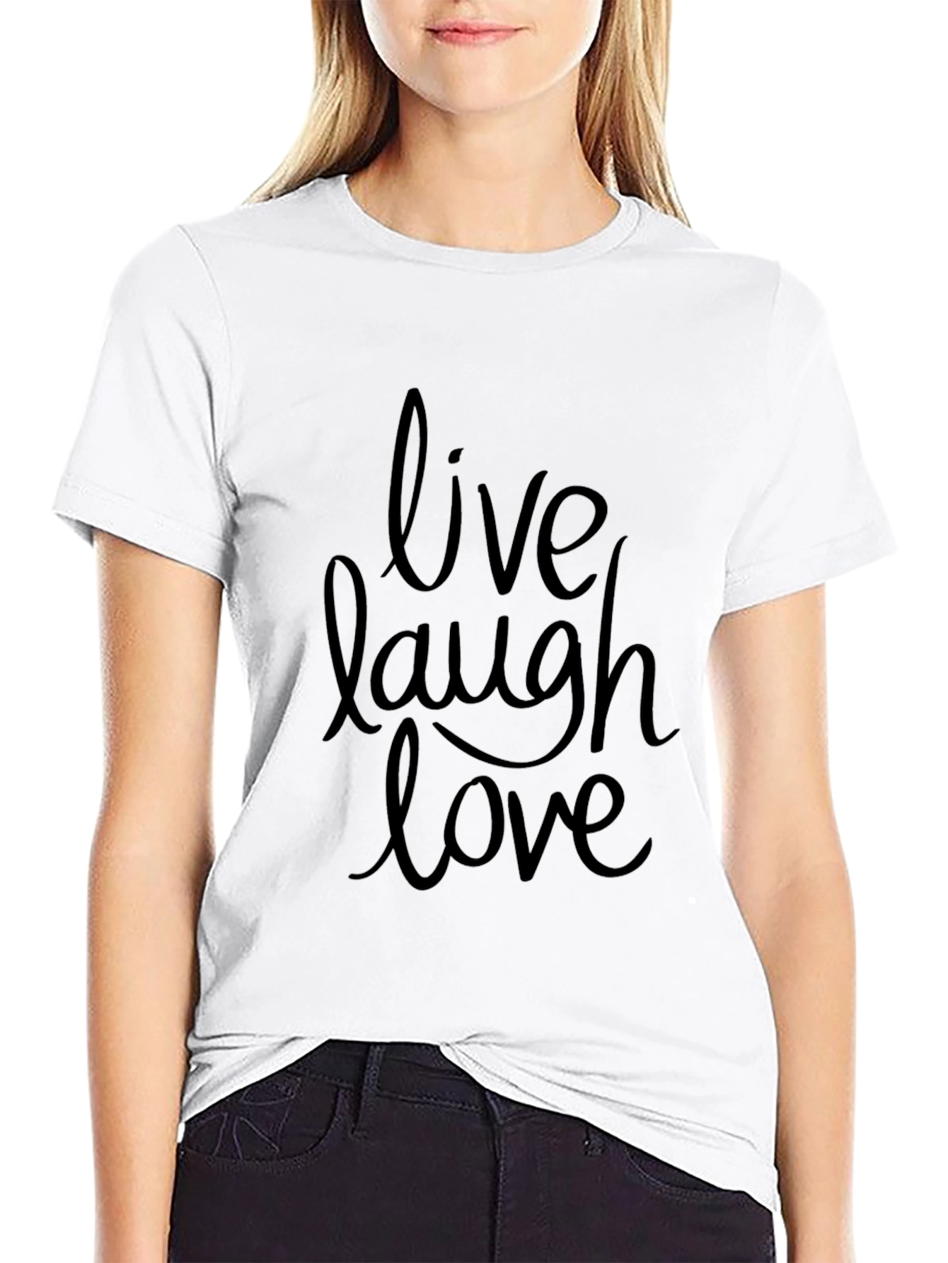 Live Laugh Love Graphic Tee - Black