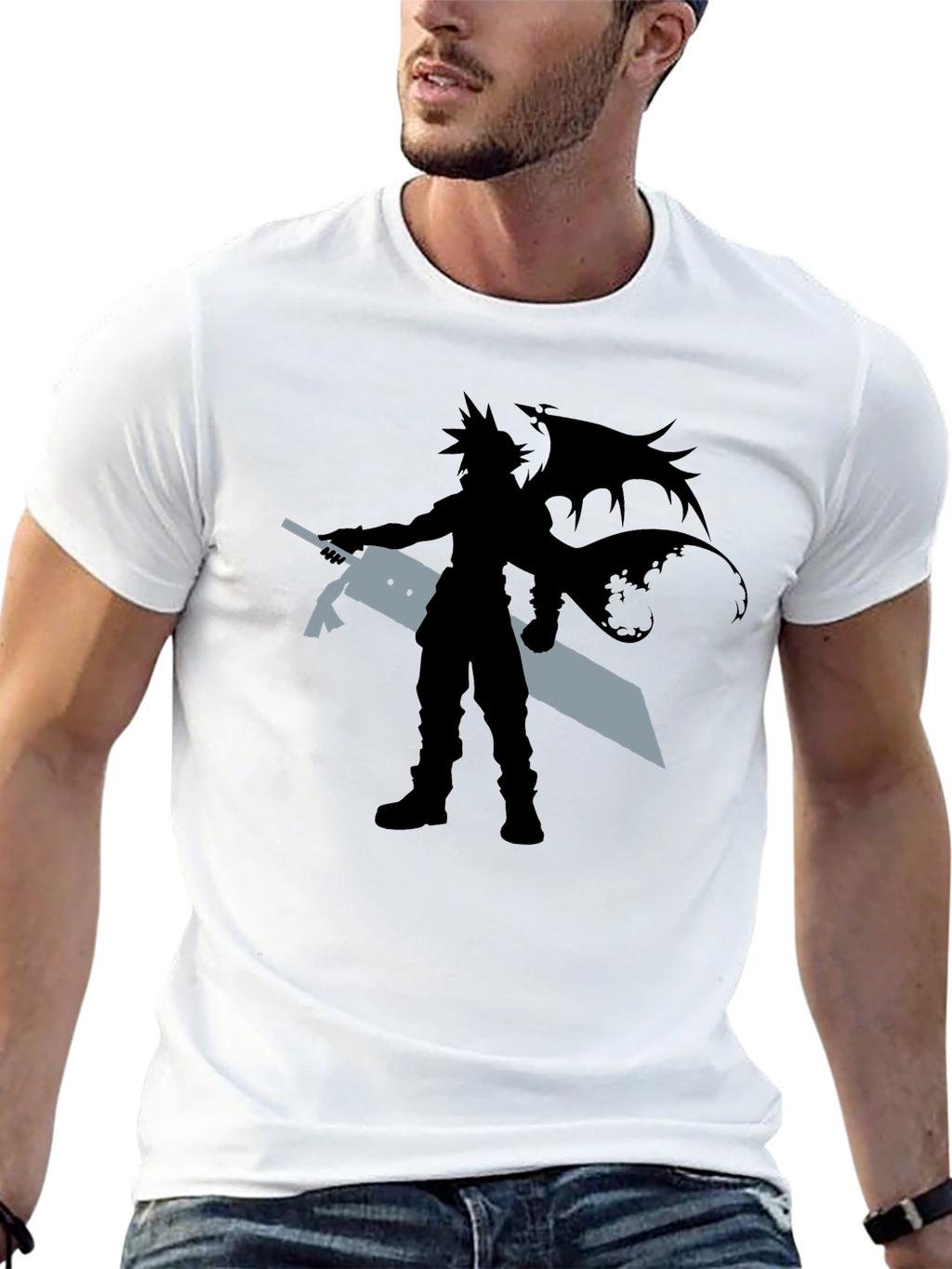 Fantasy Character Graphic Tee - Black
