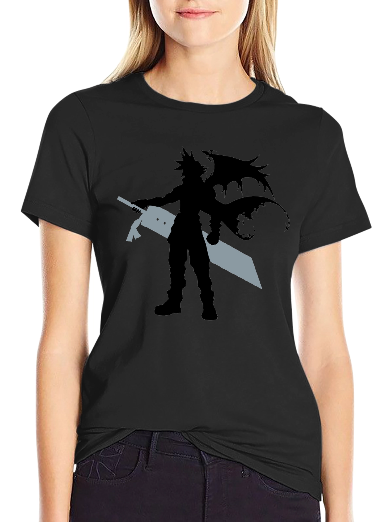 Fantasy Character Graphic Tee - Black