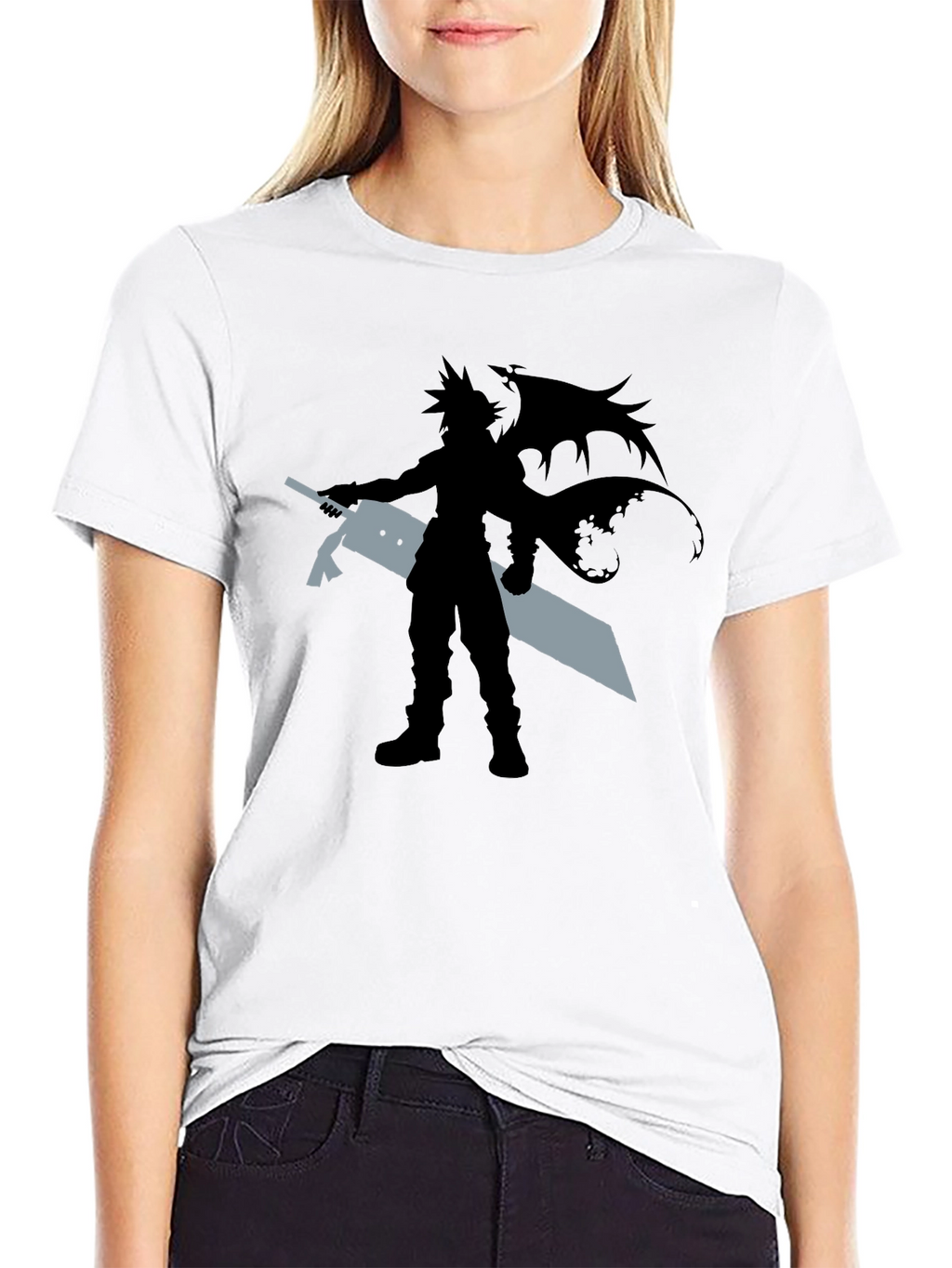 Fantasy Character Graphic Tee - Black