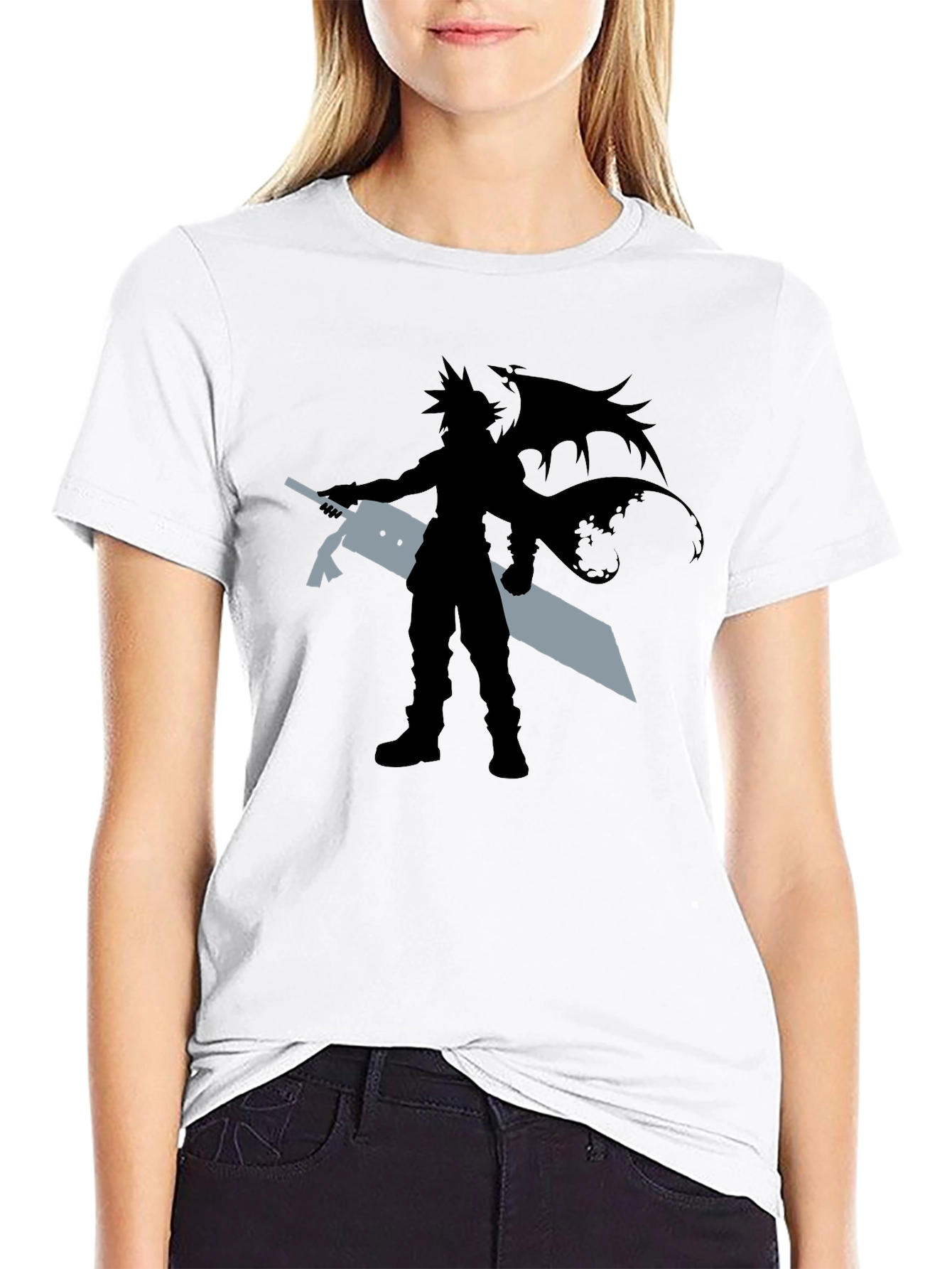 Fantasy Character Graphic Tee - Black