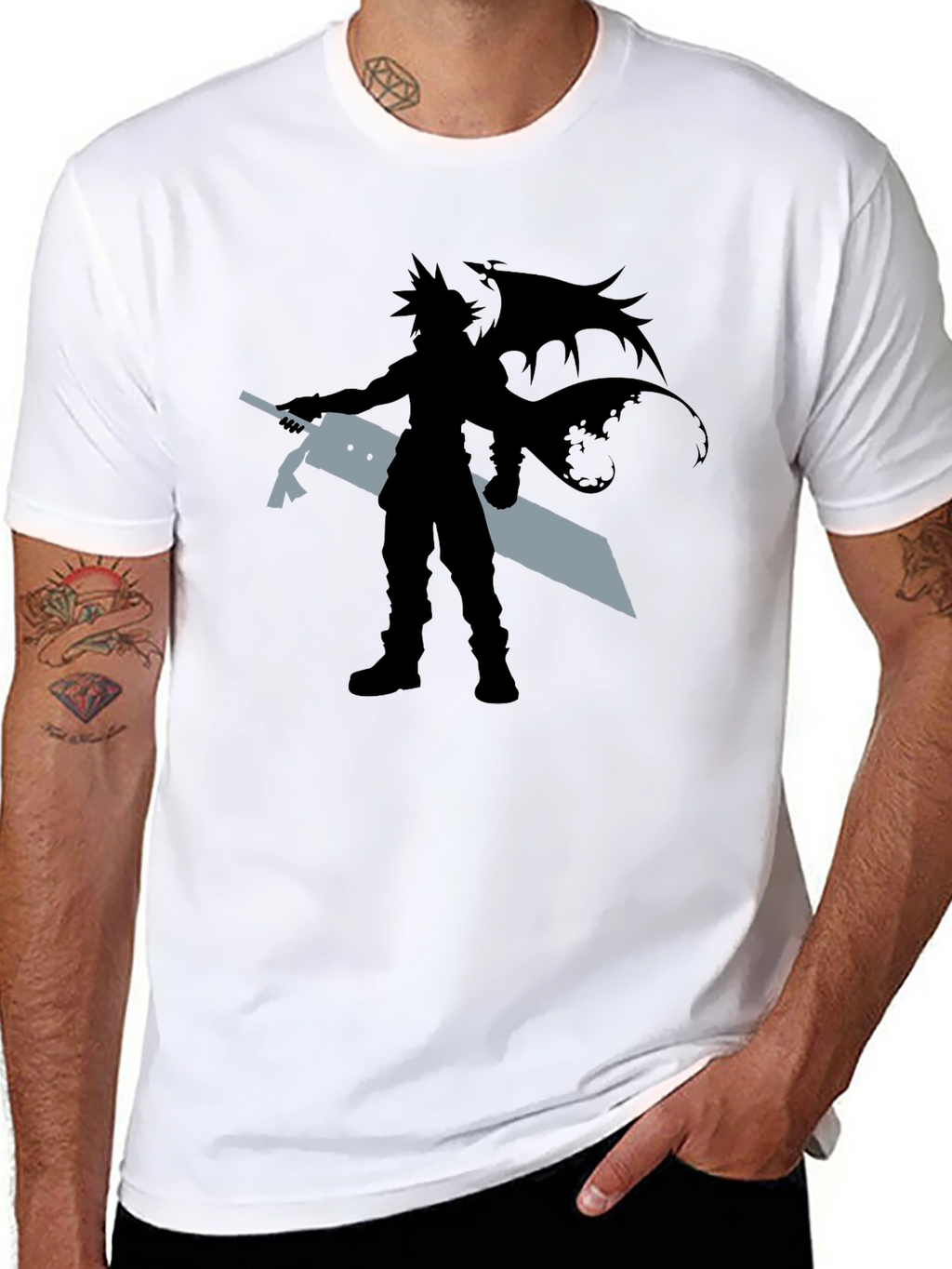 Fantasy Character Graphic Tee - Black