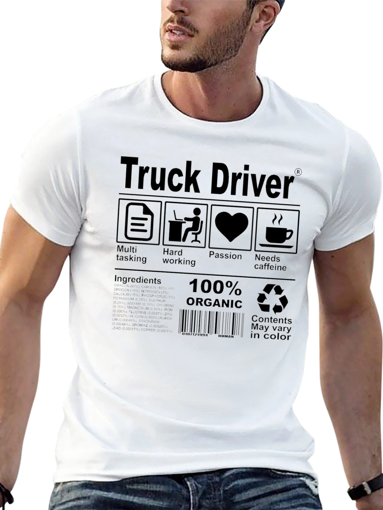 Truck Driver Organic Cotton T-Shirt