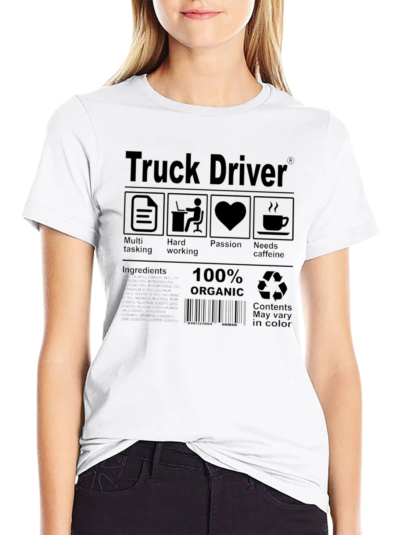 Truck Driver Organic Cotton T-Shirt