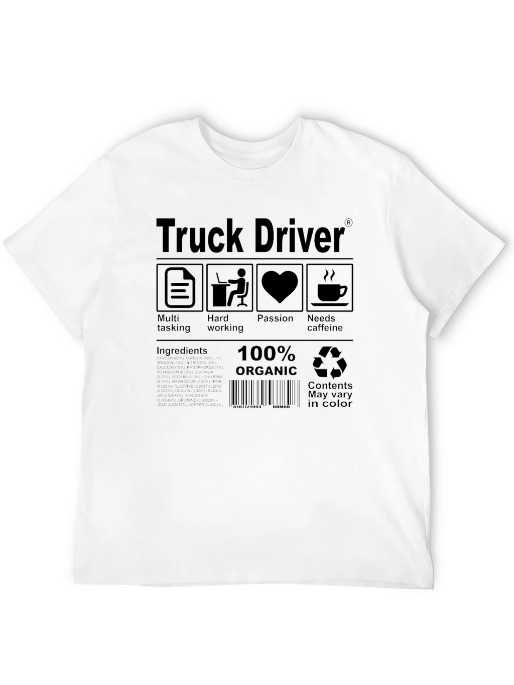 Truck Driver Organic Cotton T-Shirt