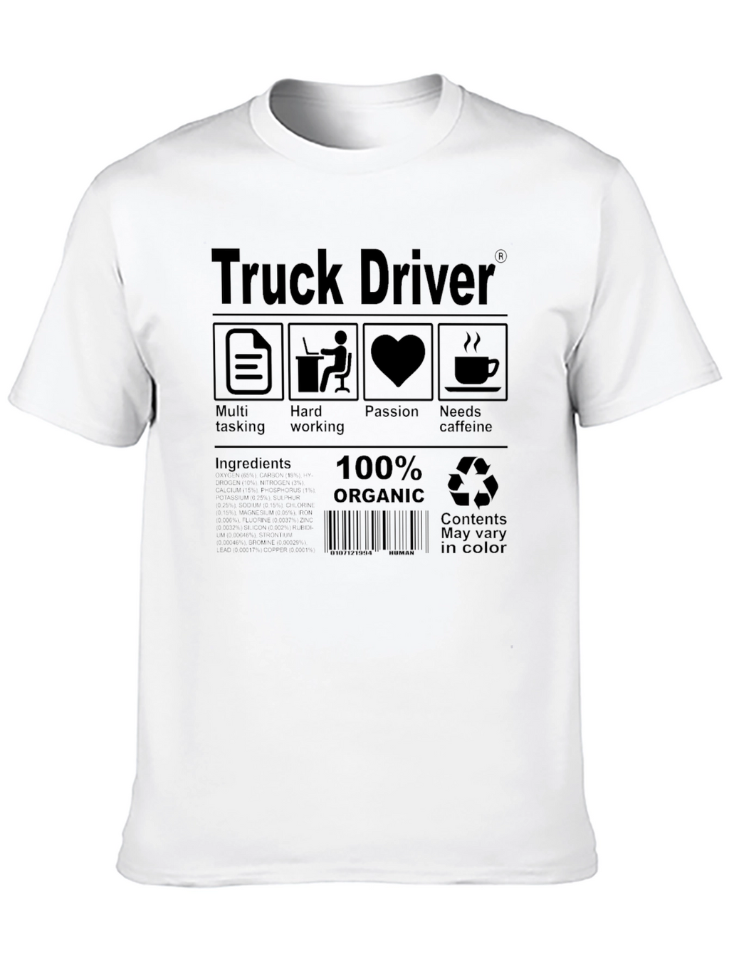 Truck Driver Organic Cotton T-Shirt
