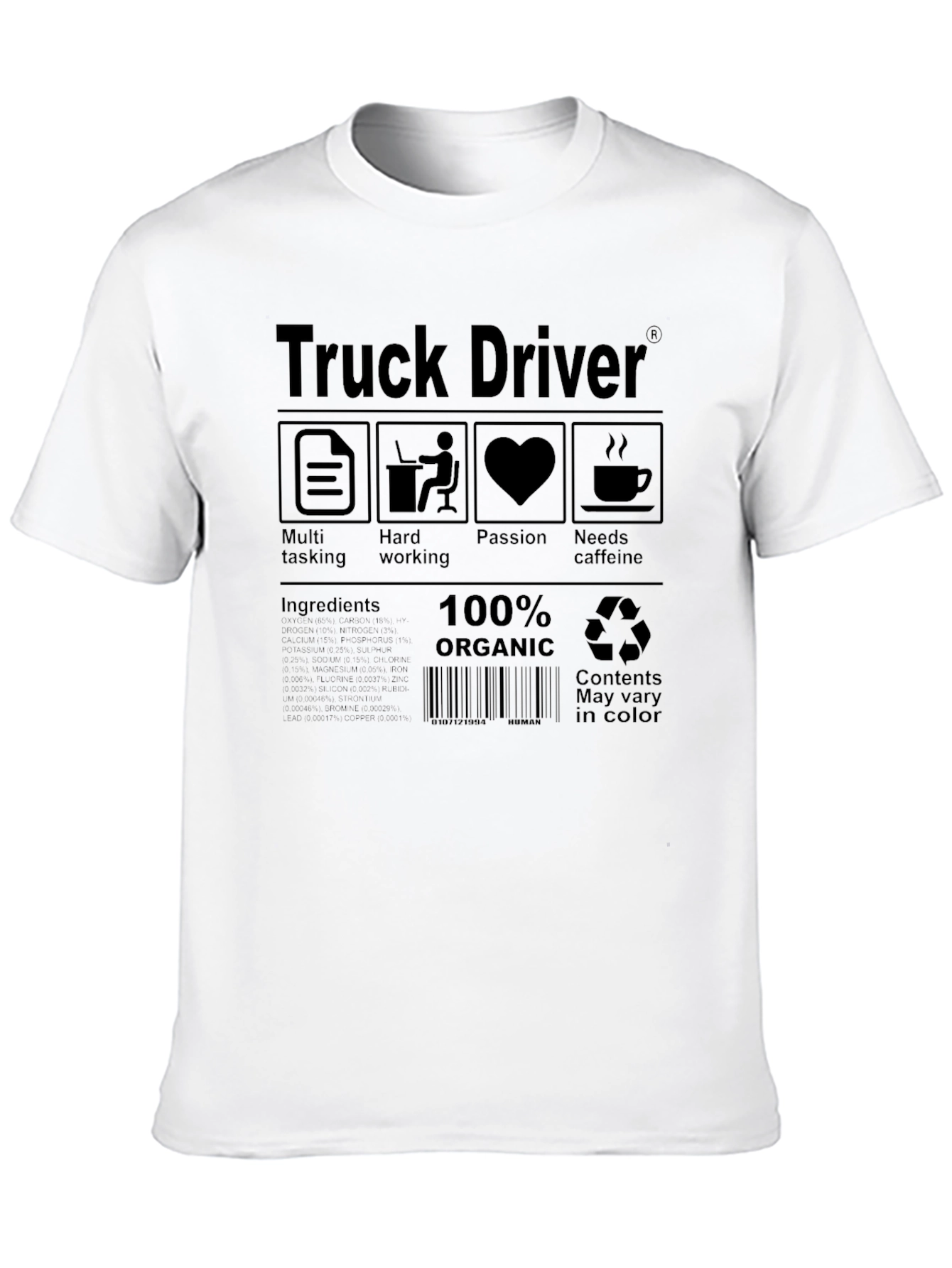 Truck Driver Organic Cotton T-Shirt