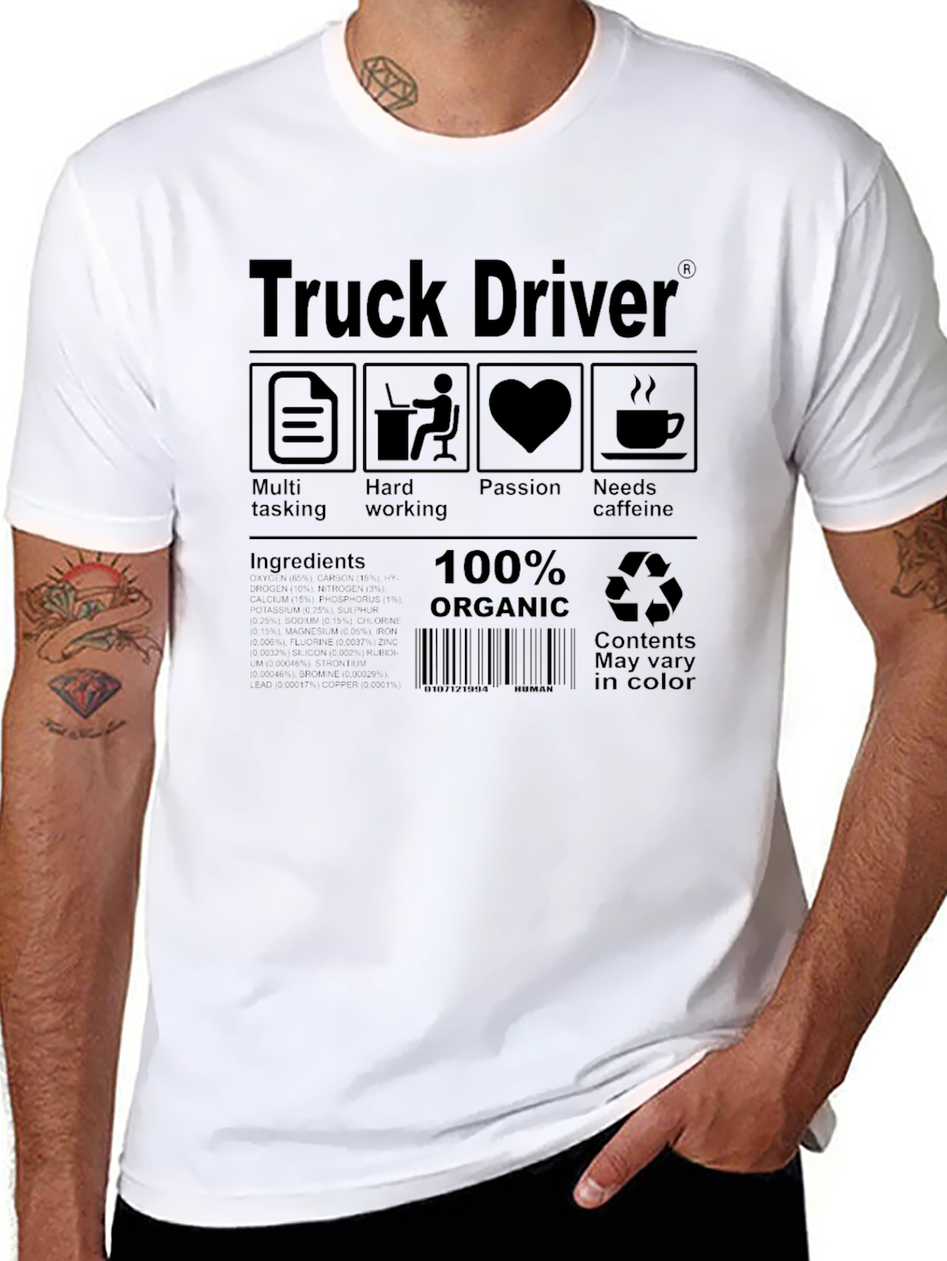 Truck Driver Organic Cotton T-Shirt