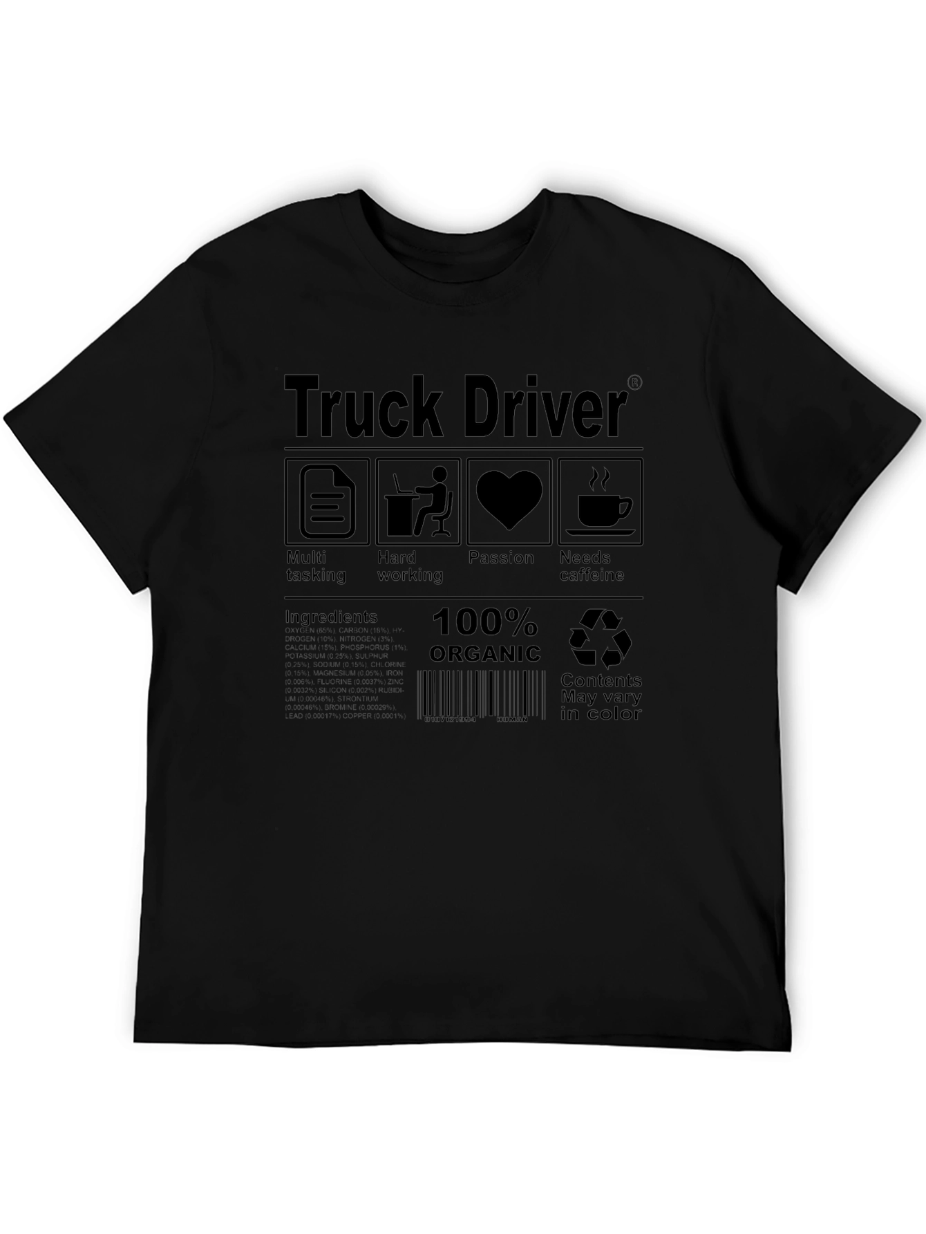 Truck Driver Organic Cotton T-Shirt