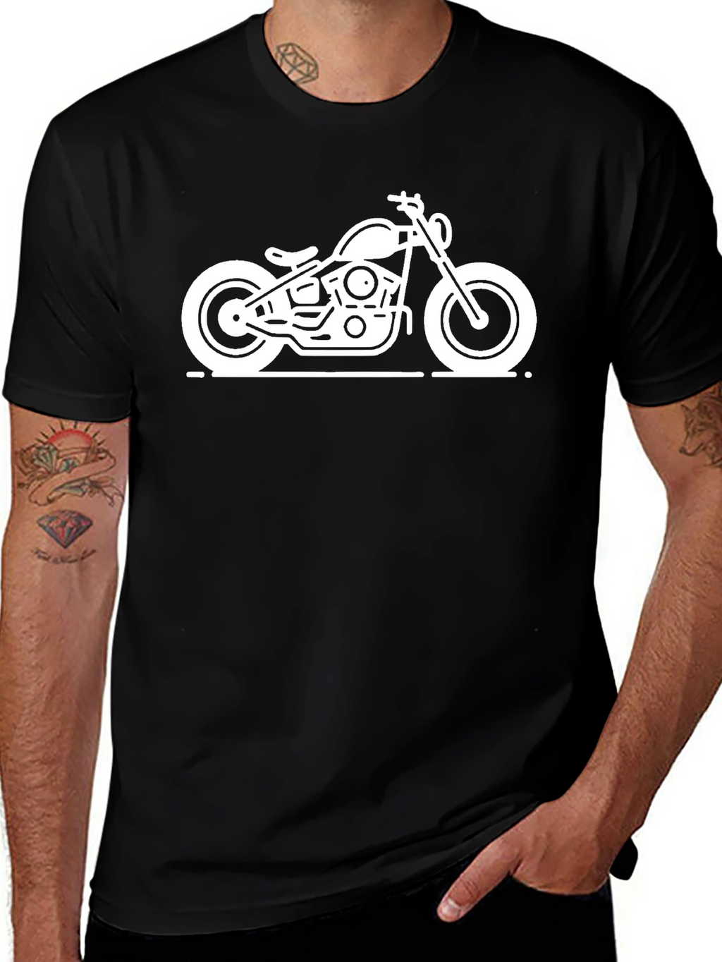 Motorcycle Graphic T-Shirt - Cool Biker Tee