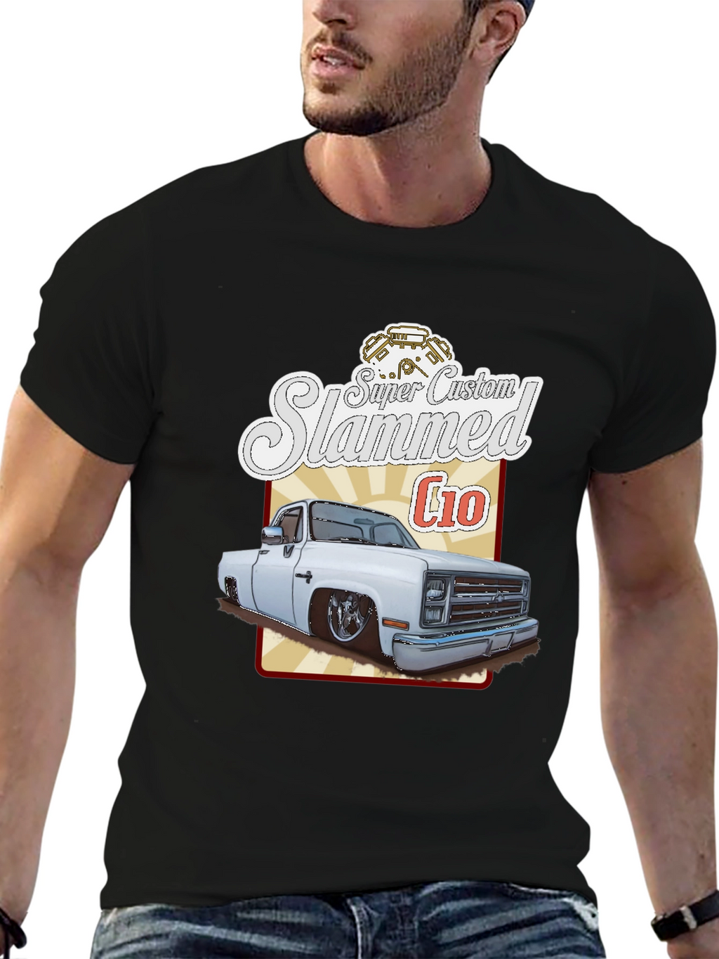 Super Custom Slammed C10 T-Shirt