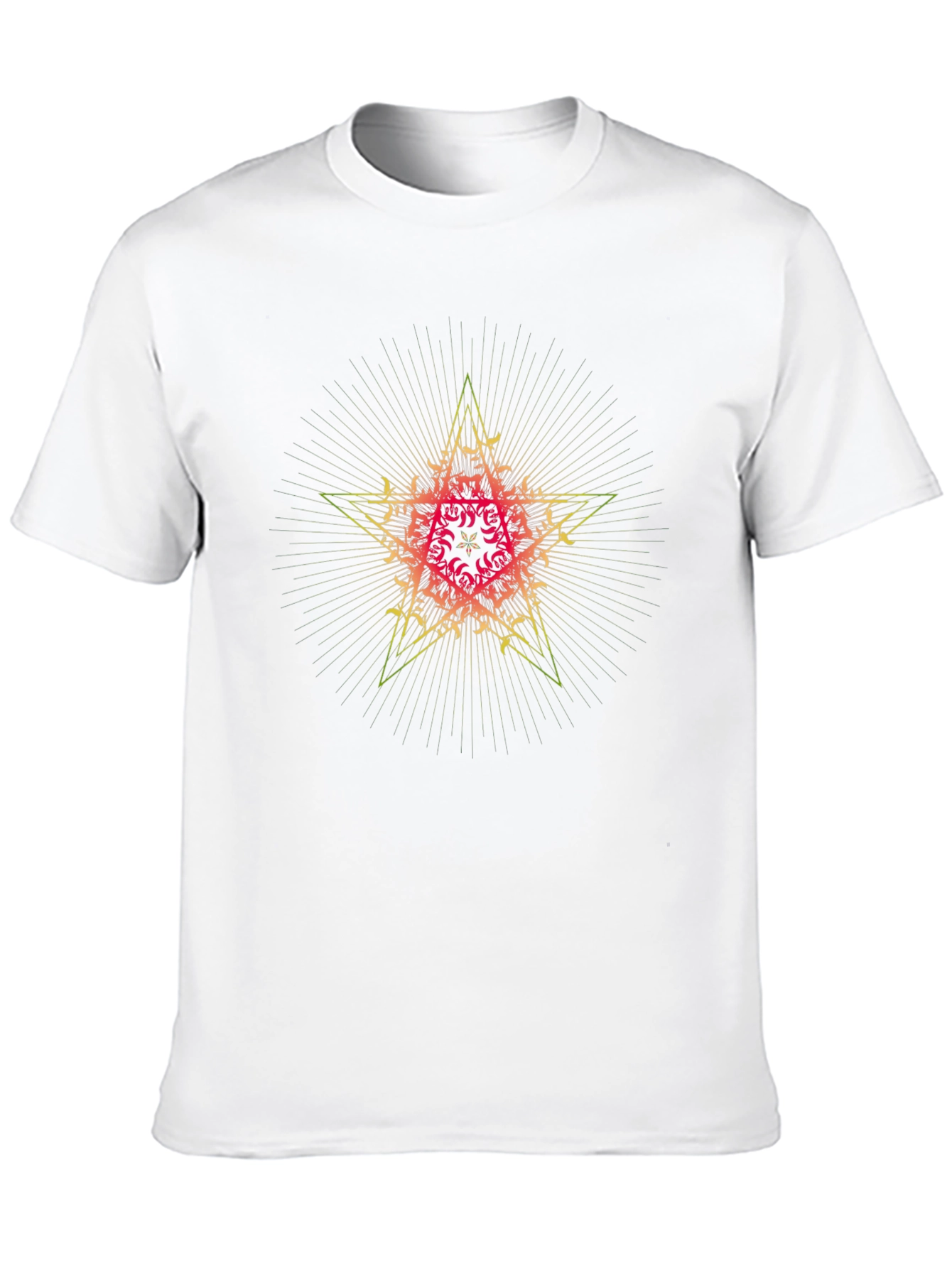 Star Mandala Graphic Tee - Black Cotton Comfort