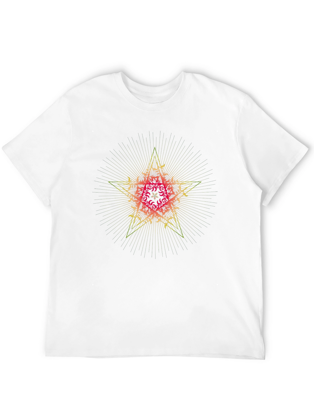 Star Mandala Graphic Tee - Black Cotton Comfort