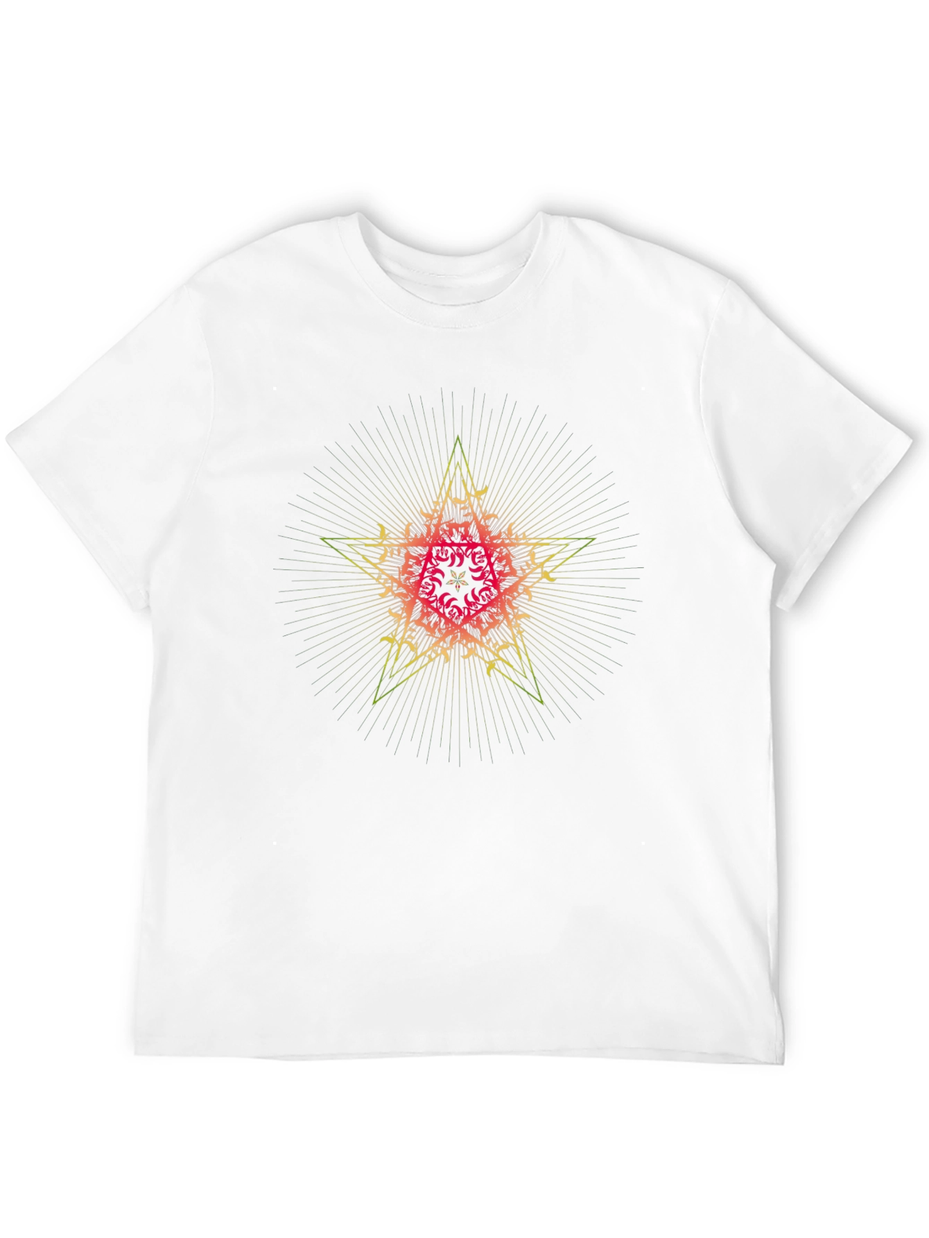 Star Mandala Graphic Tee - Black Cotton Comfort