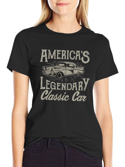 Americas Legendary Classic Car Graphic T-Shirt