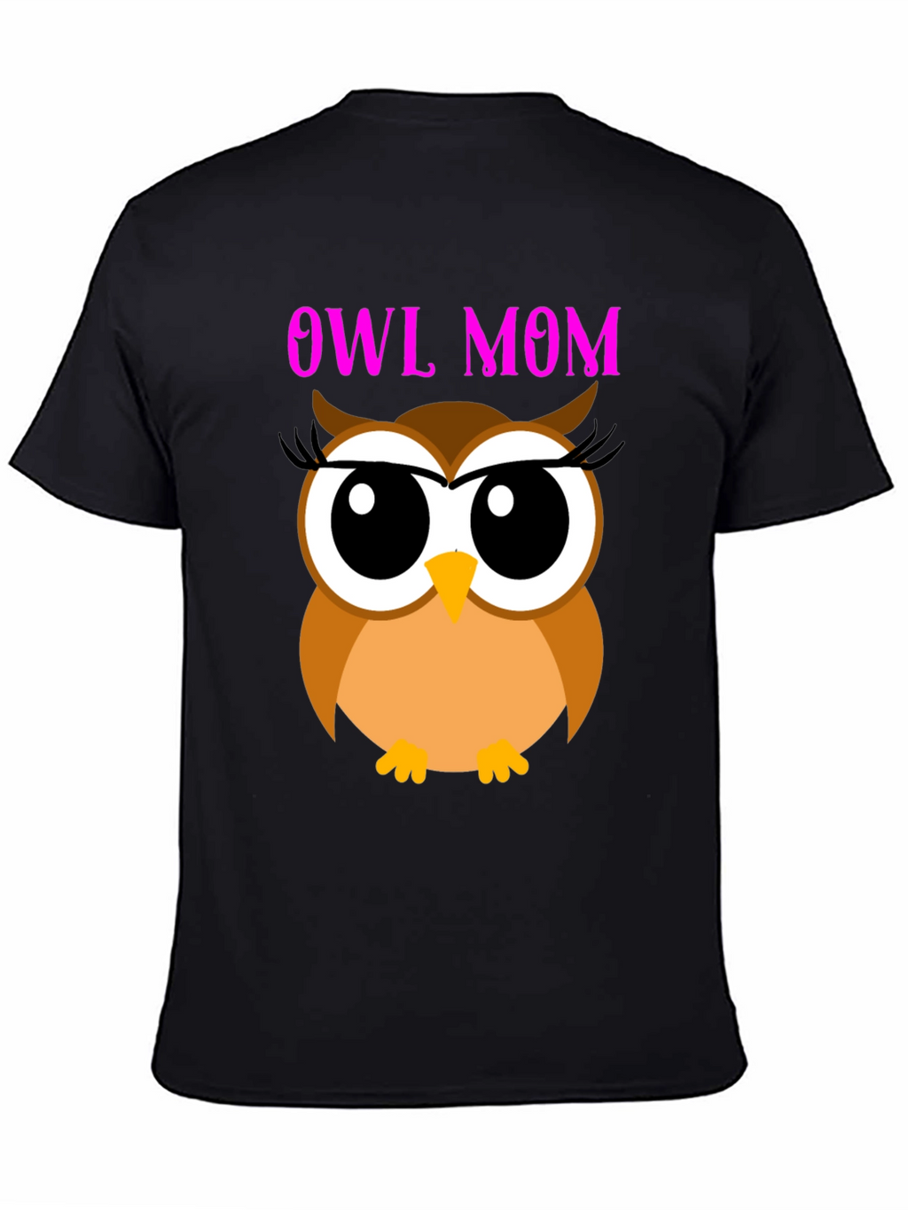 Owl Mom Graphic Tee - Black T-Shirt