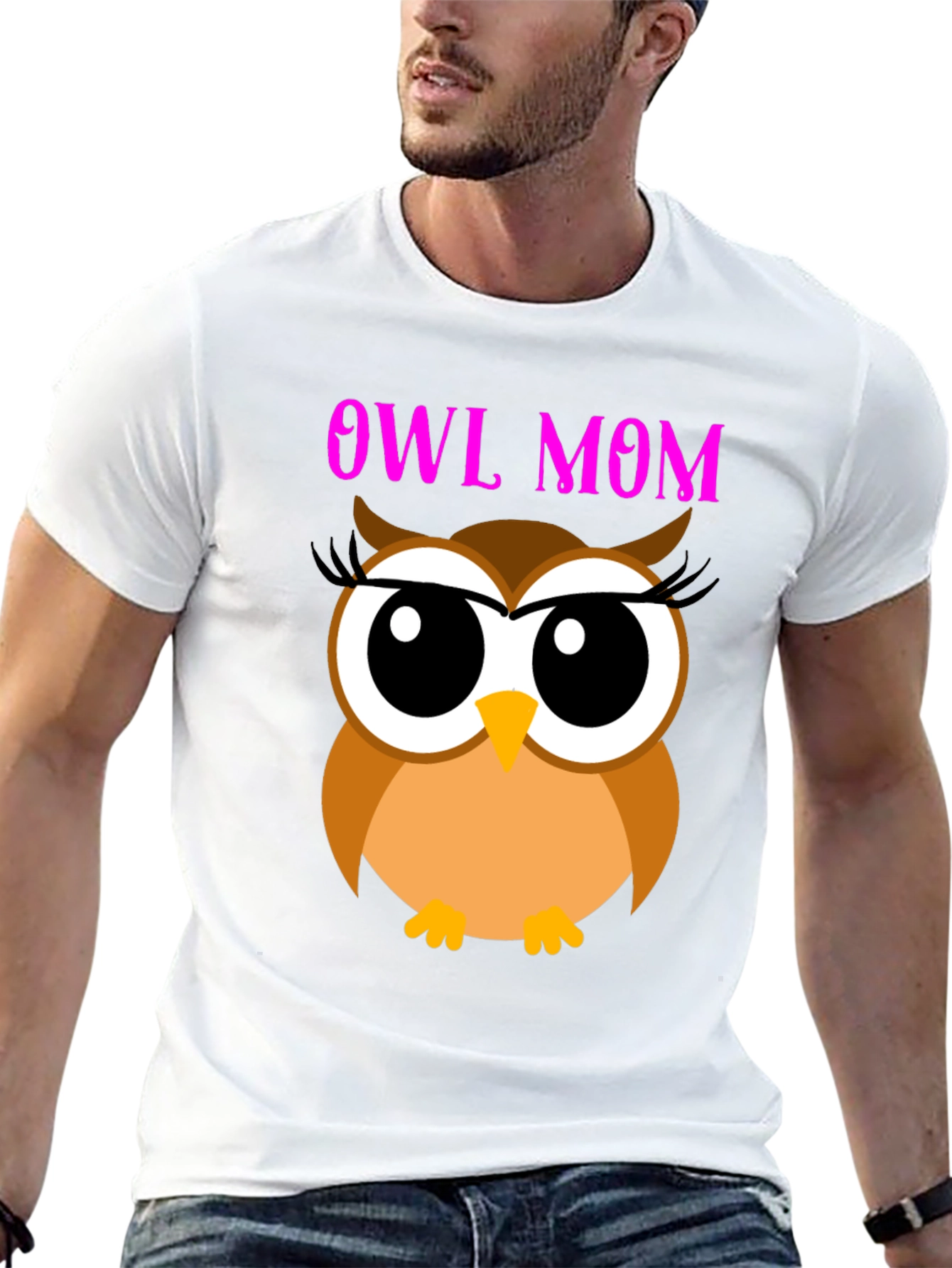 Owl Mom Graphic Tee - Black T-Shirt