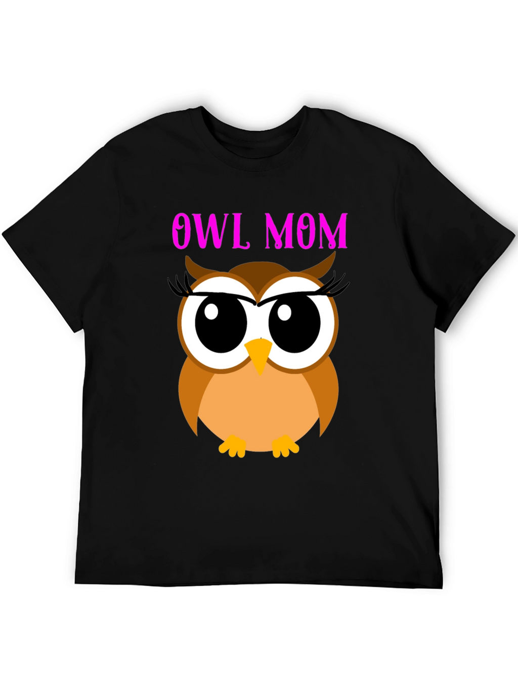 Owl Mom Graphic Tee - Black T-Shirt