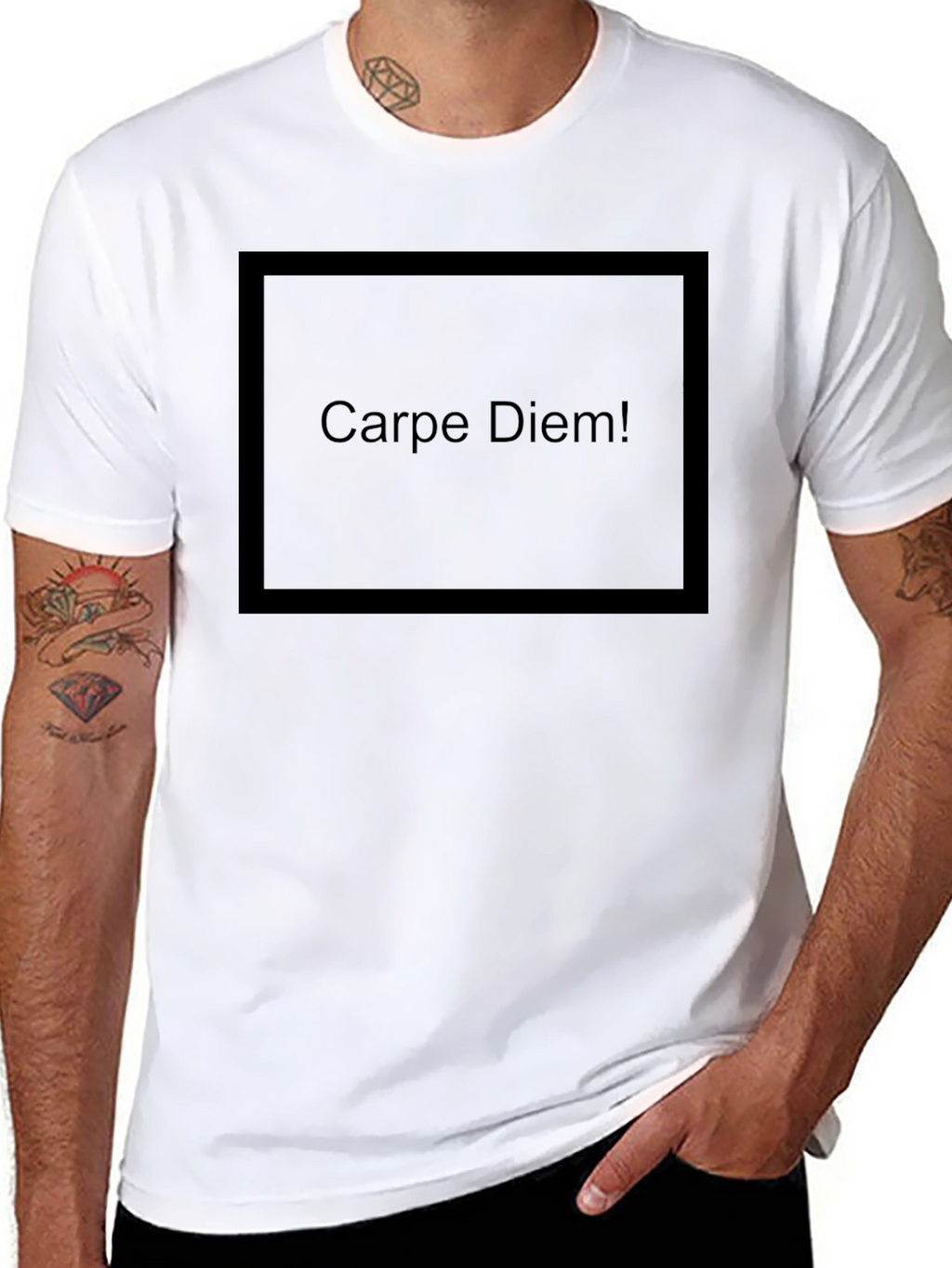 Carpe Diem Black Graphic T-Shirt