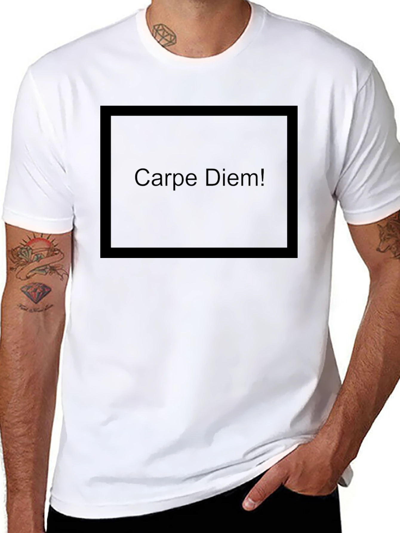 Carpe Diem Black Graphic T-Shirt