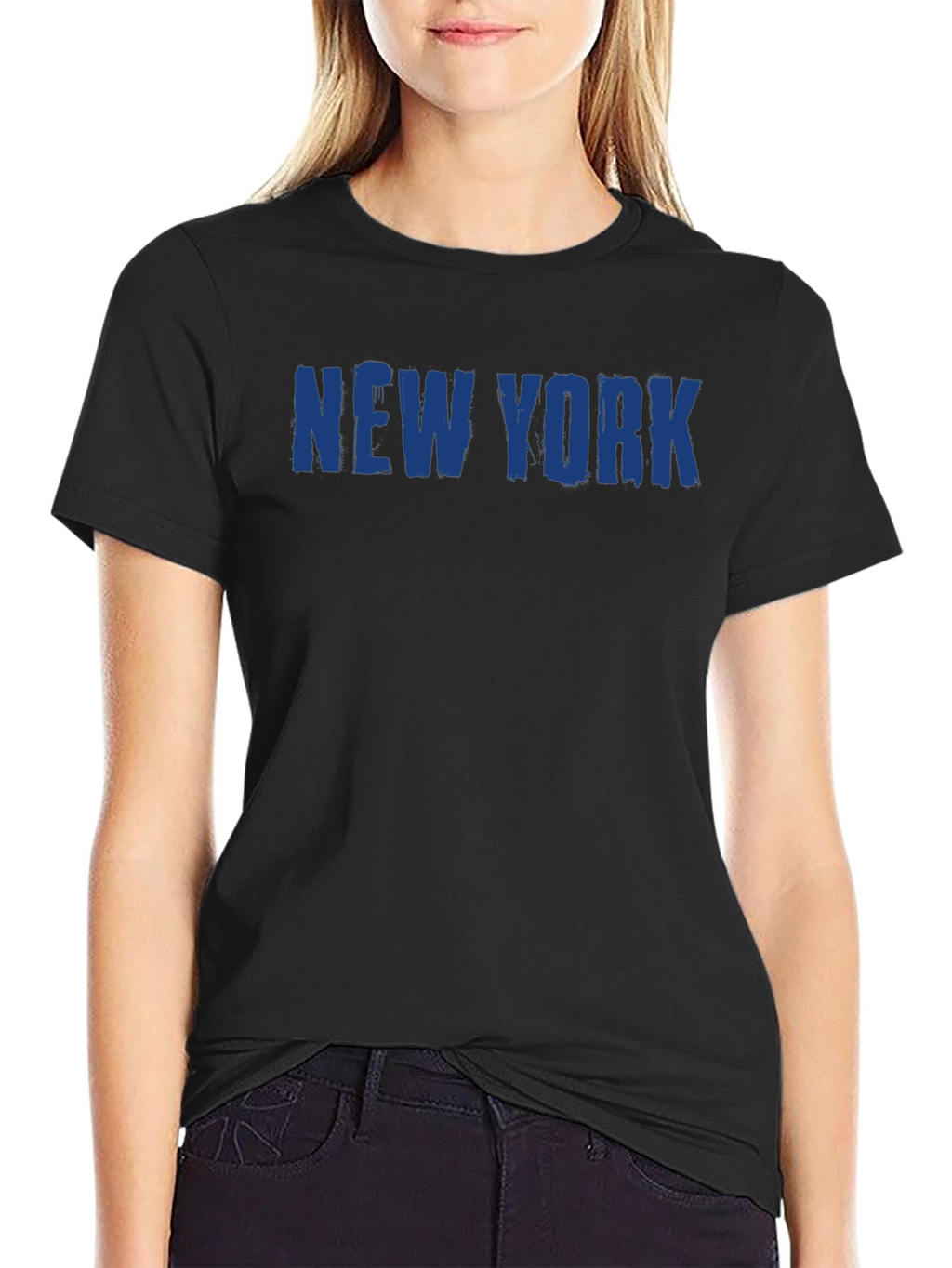 New York Graphic Print Black T-Shirt