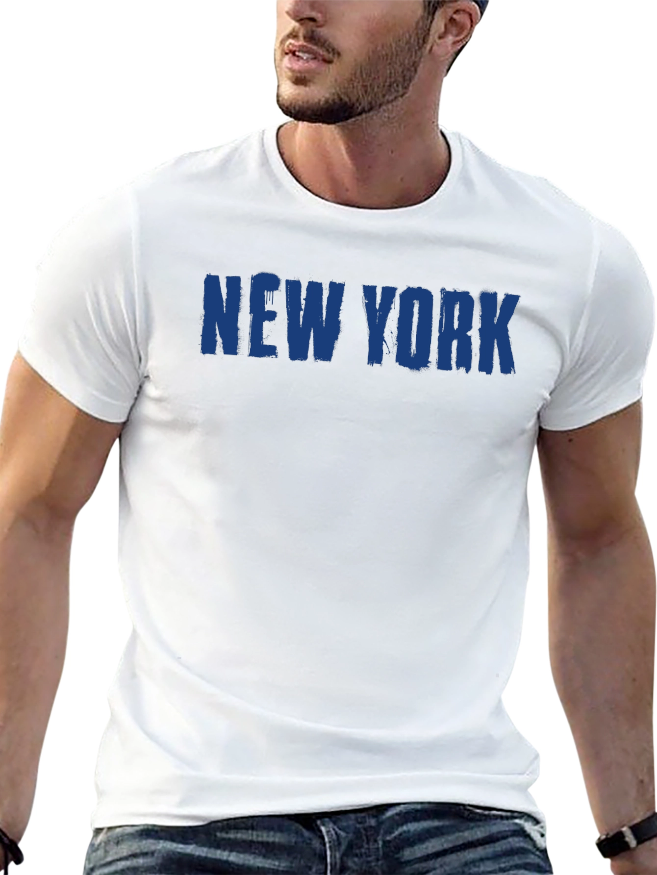 New York Graphic Print Black T-Shirt