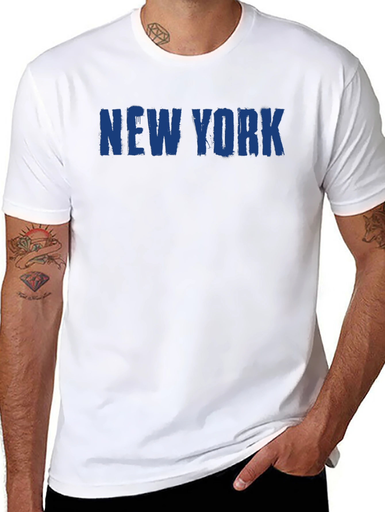New York Graphic Print Black T-Shirt