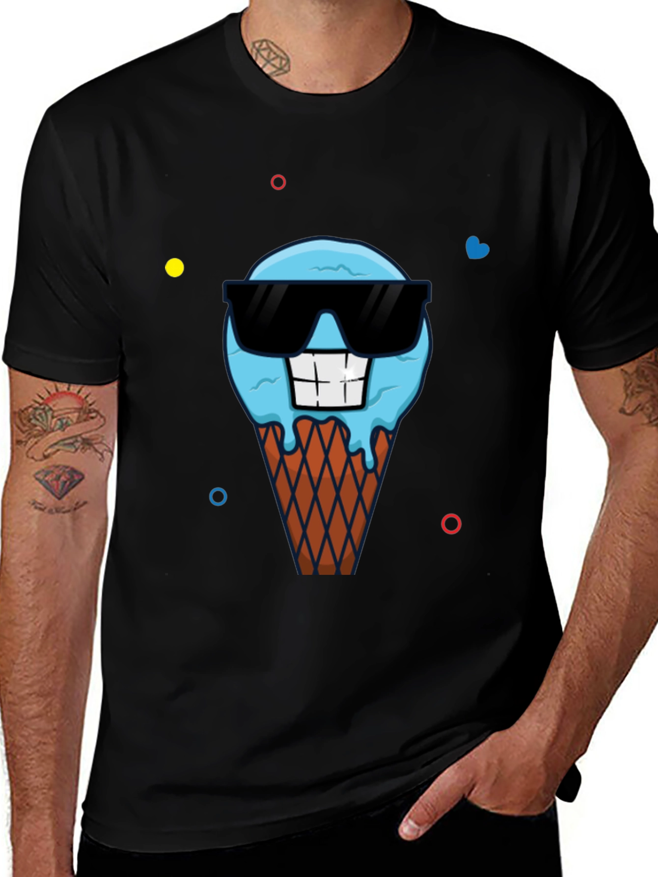 Cool Ice Cream Cone Graphic T-Shirt