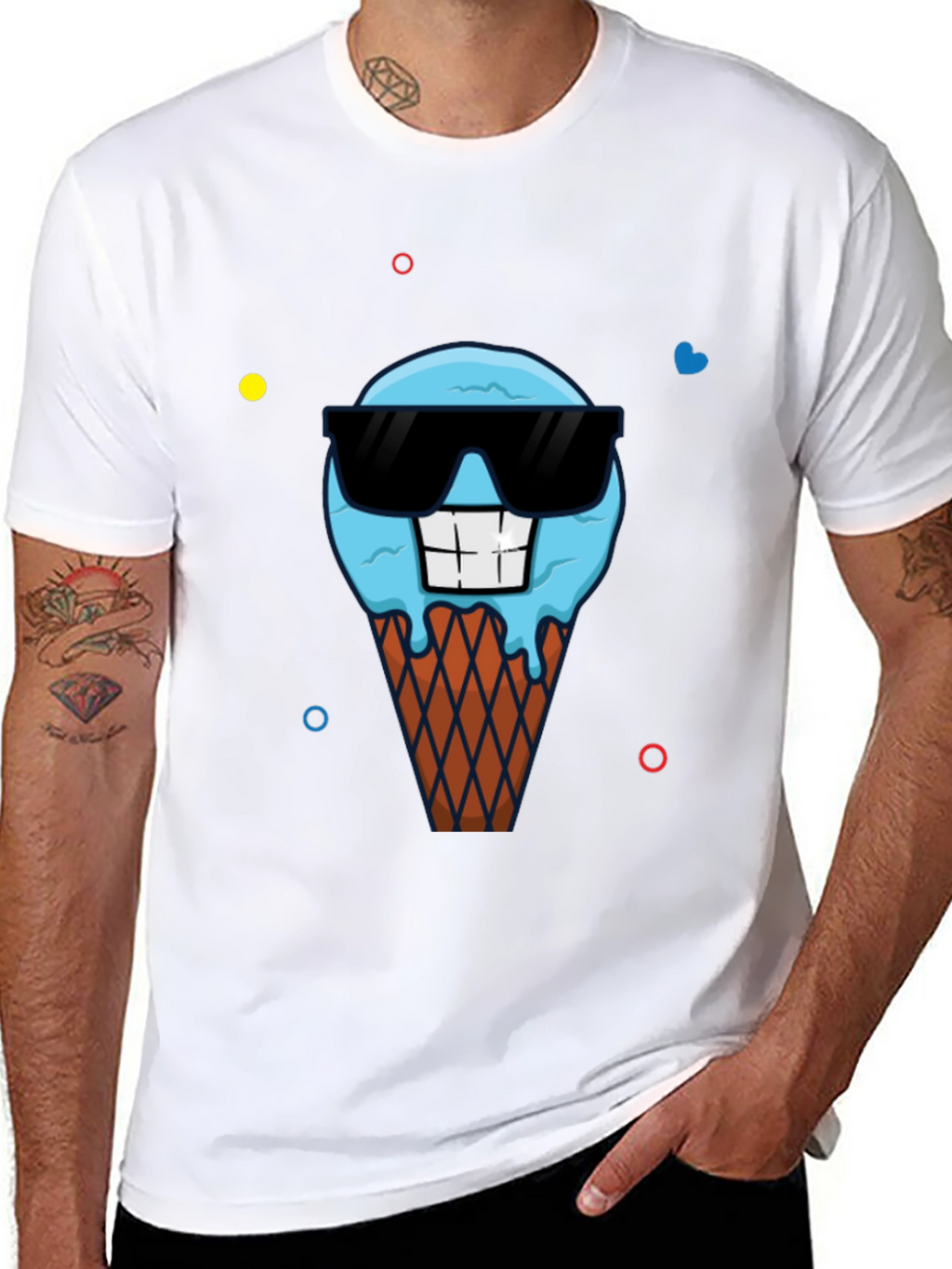 Cool Ice Cream Cone Graphic T-Shirt