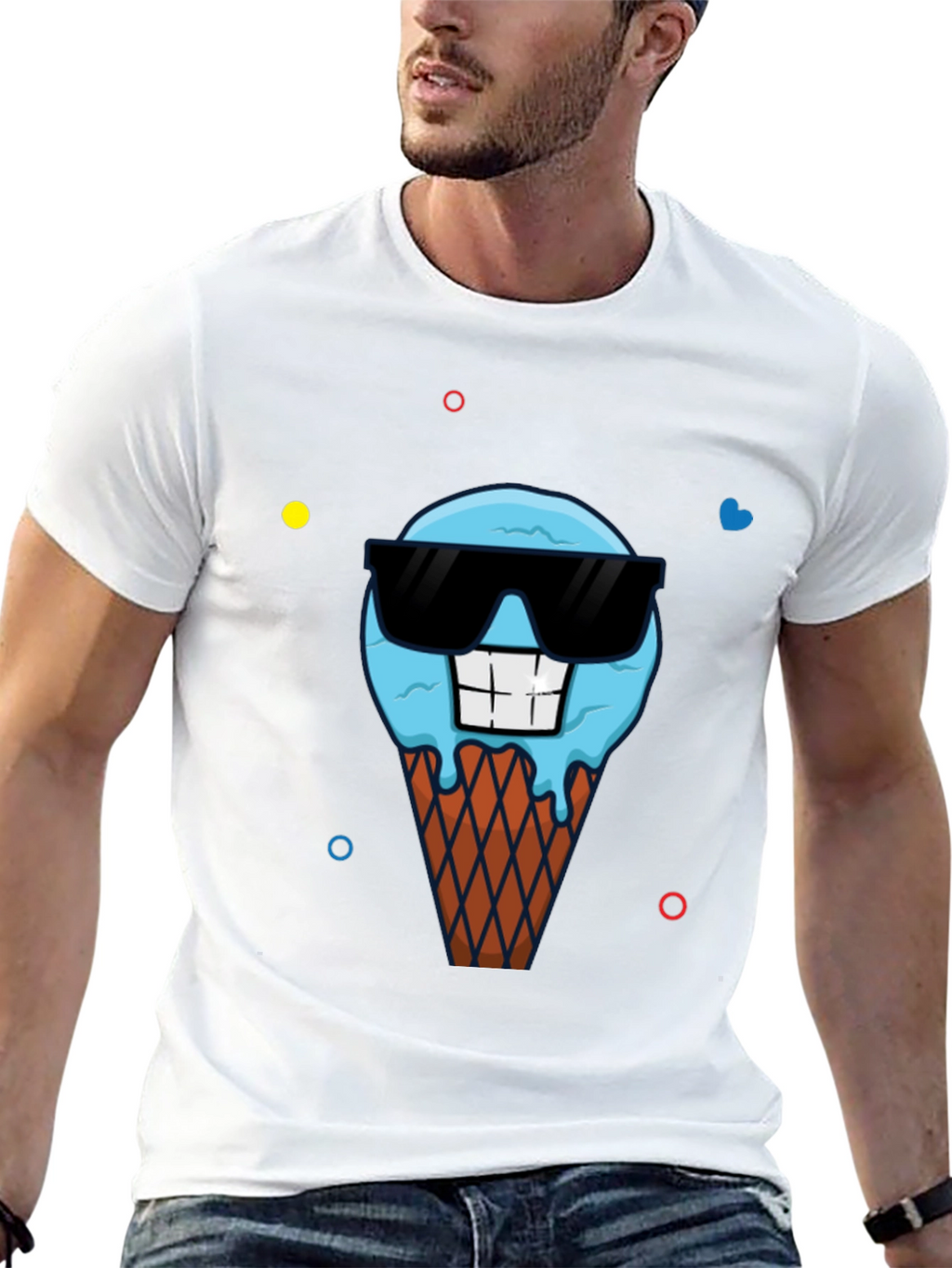 Cool Ice Cream Cone Graphic T-Shirt