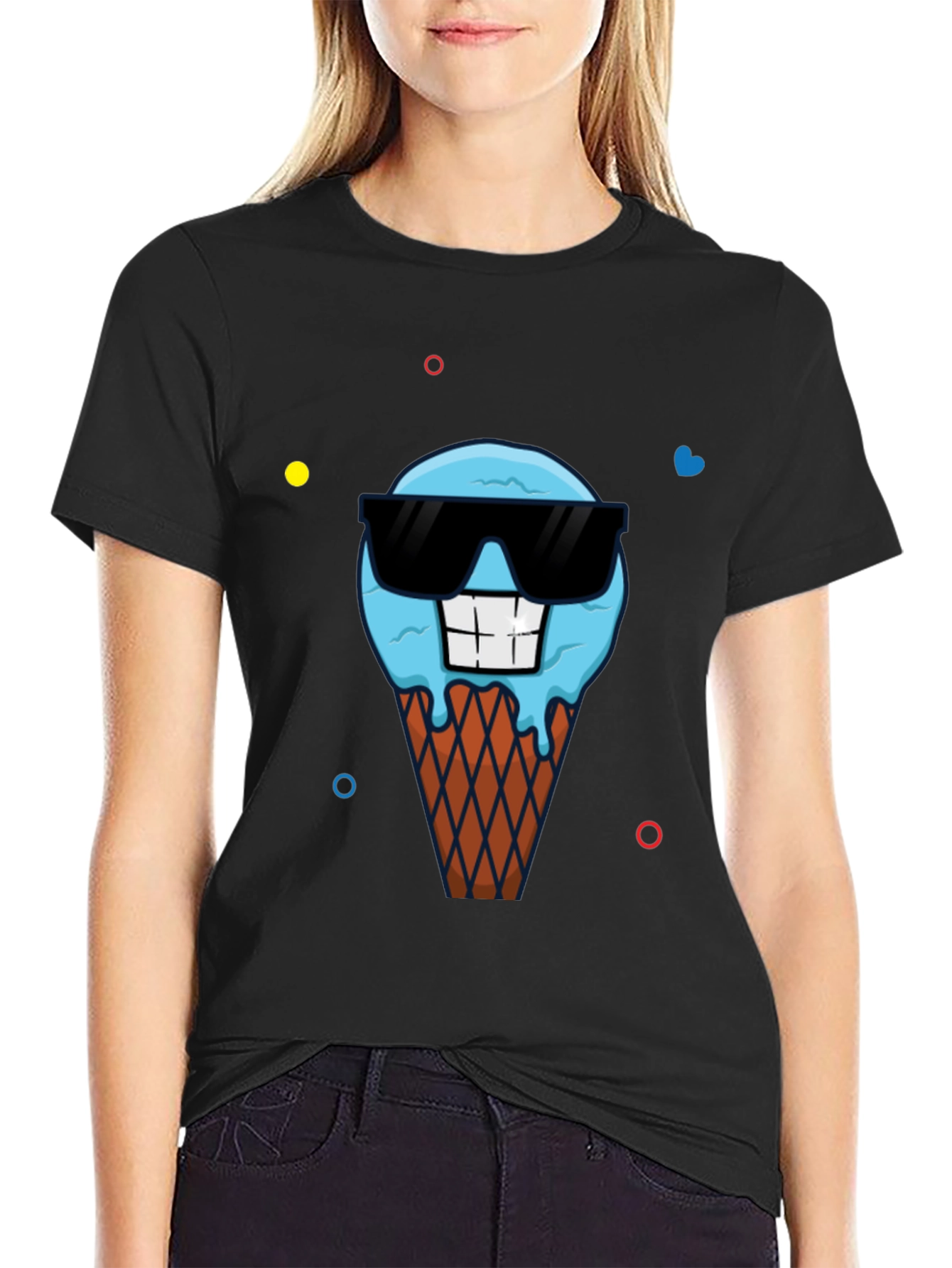 Cool Ice Cream Cone Graphic T-Shirt