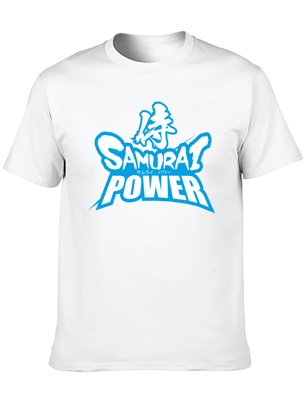 Samurai Power Graphic T-Shirt - Black Crew Neck Tee